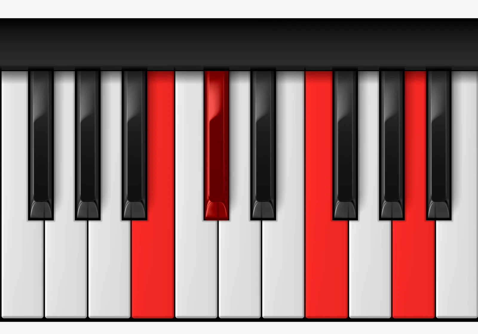C# 7♯5 piano chord, 3rd inversion — B, C♯, E♯, Gx