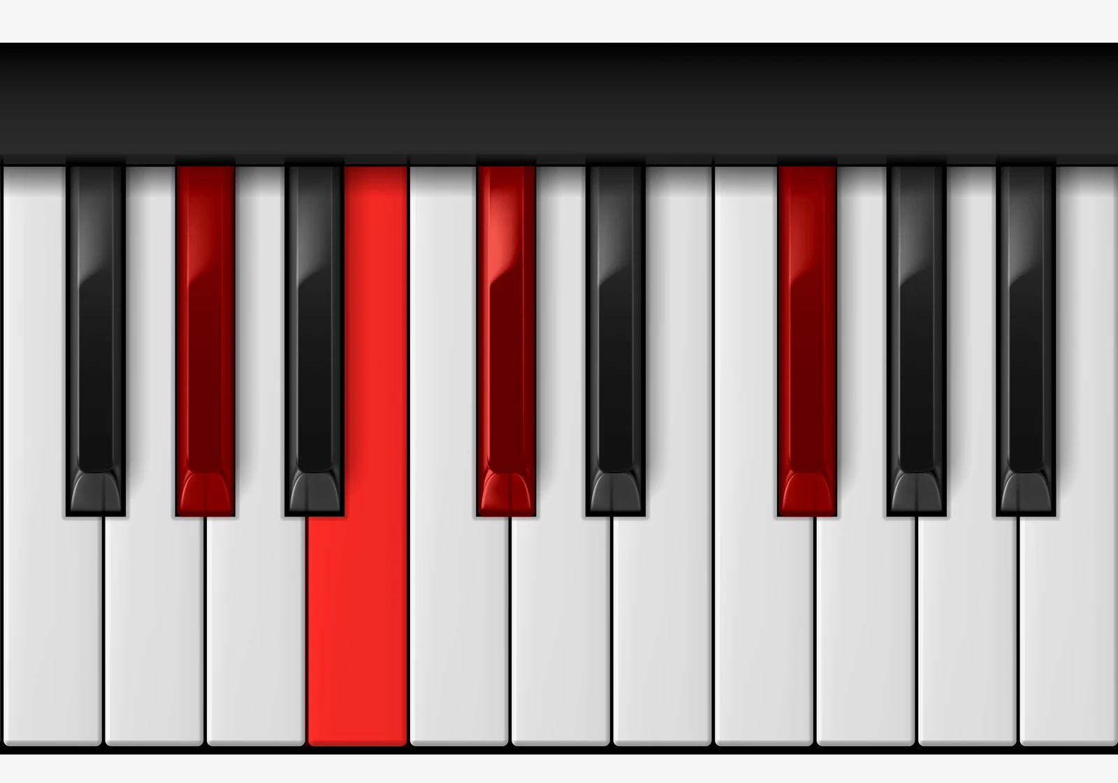 C# 7sus4 piano chord, 2nd inversion — G♯, B, C♯, F♯