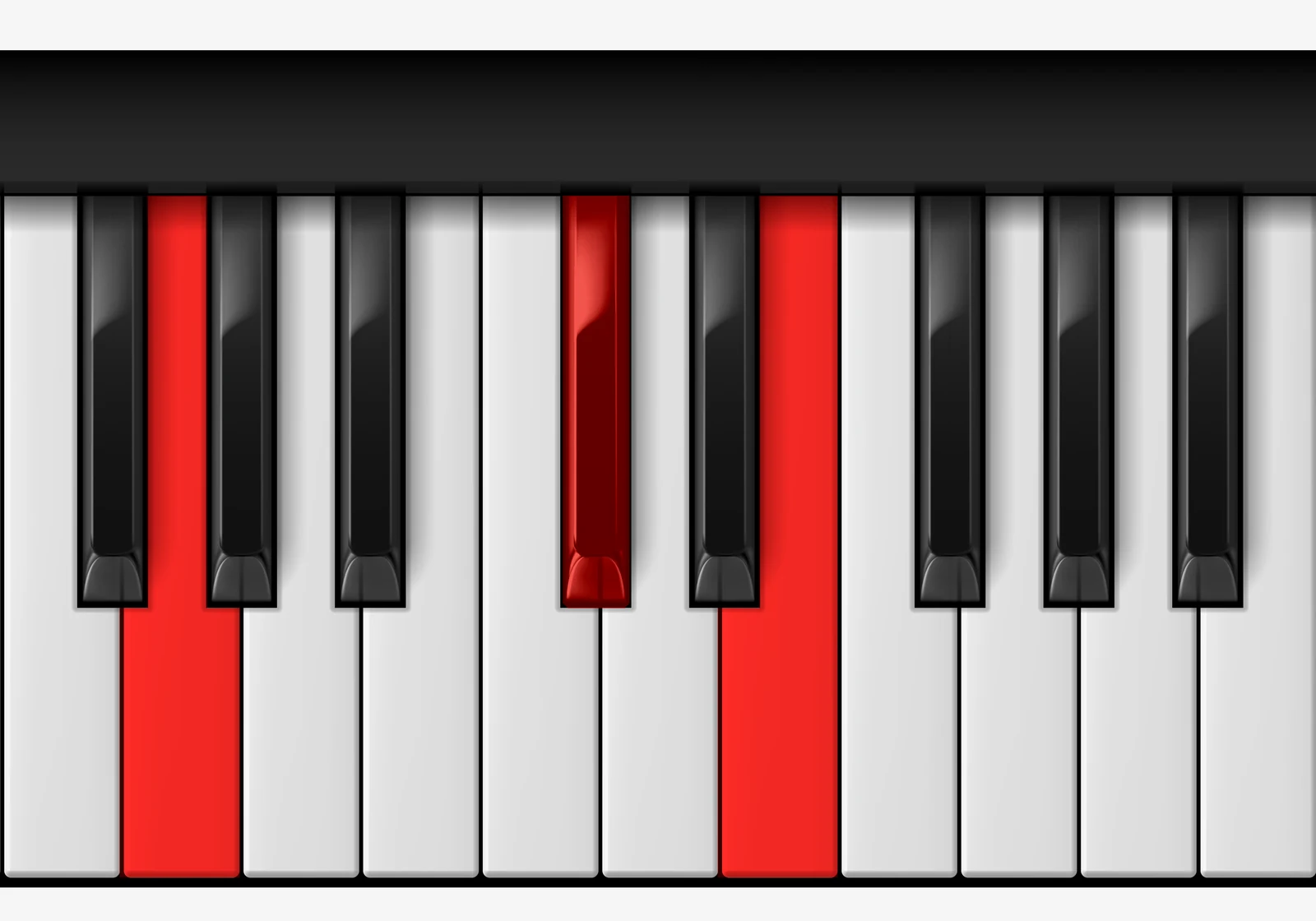 C# Diminished piano chord, 2nd inversion — G, C♯, E