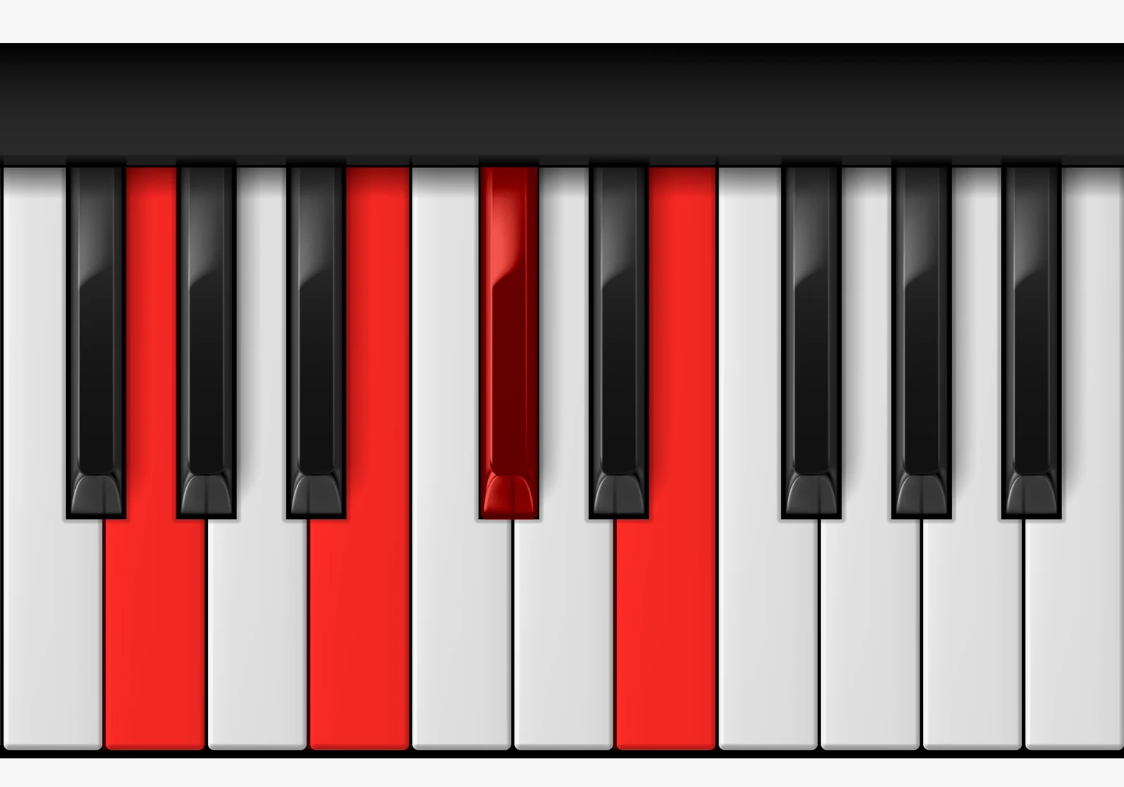 C# Half Diminished piano chord, 2nd inversion — G, B, C♯, E