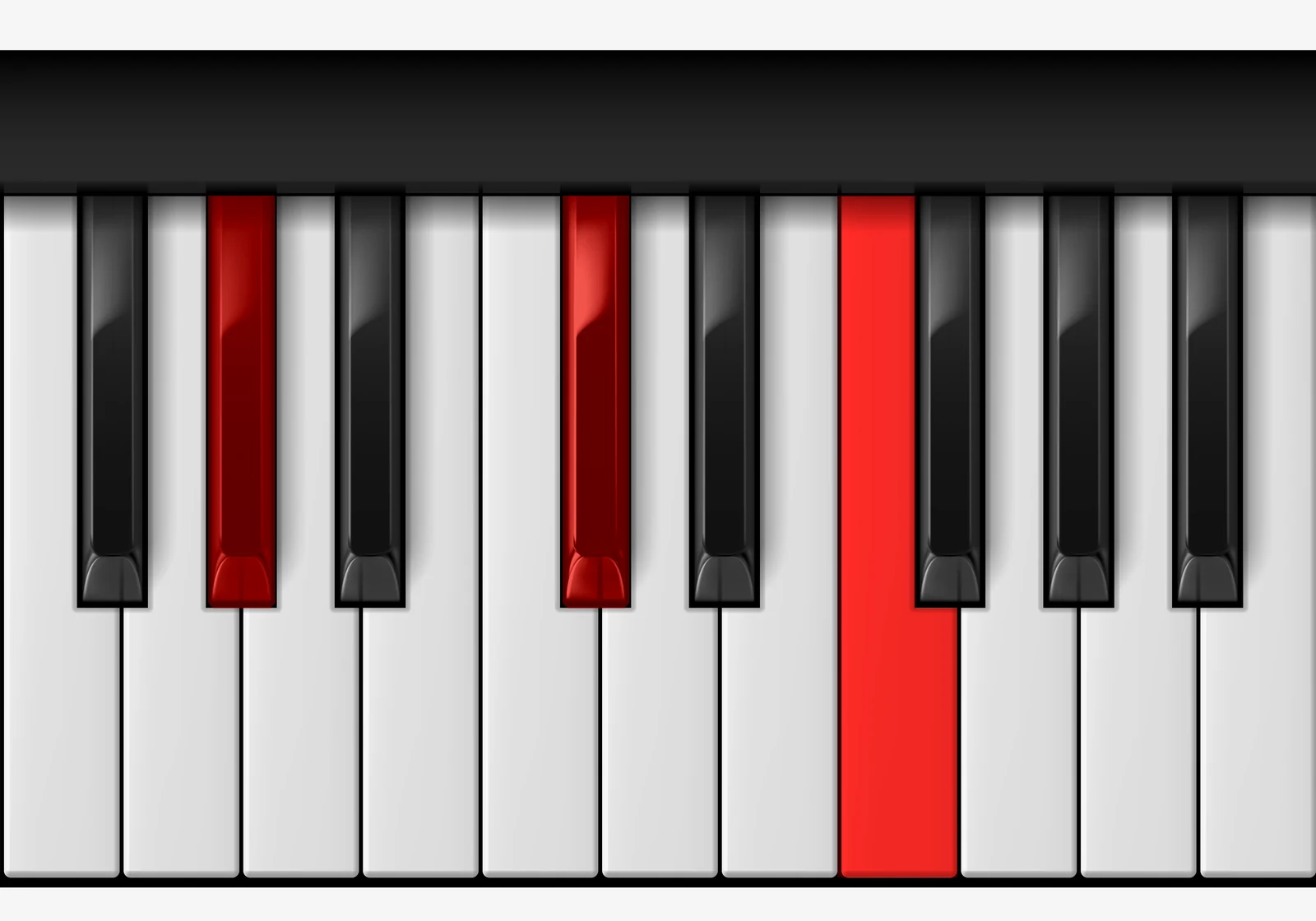 C# Major piano chord, 2nd inversion — G♯, C♯, E♯