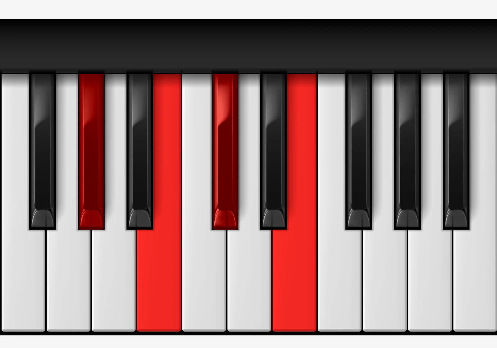 C# Minor 7th piano chord, 2nd inversion — G#, B, C#, E