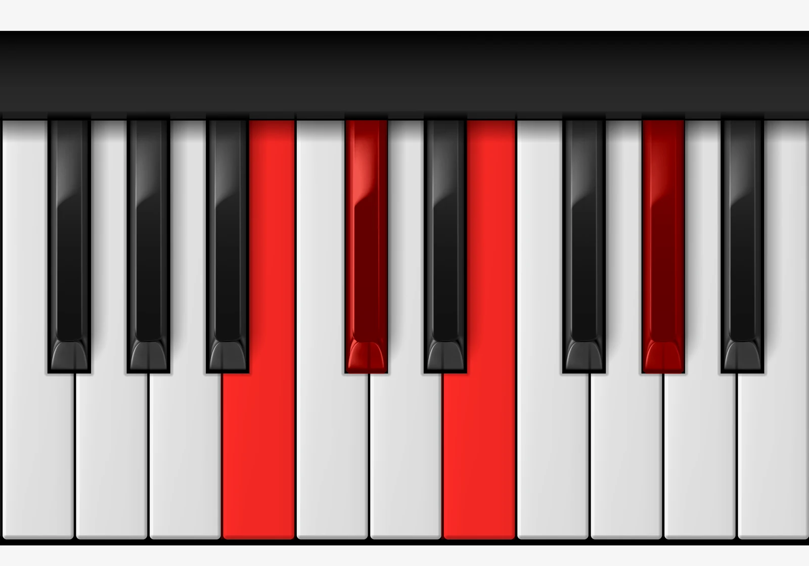 C# Minor 7th piano chord, 3rd inversion — B, C#, E, G#