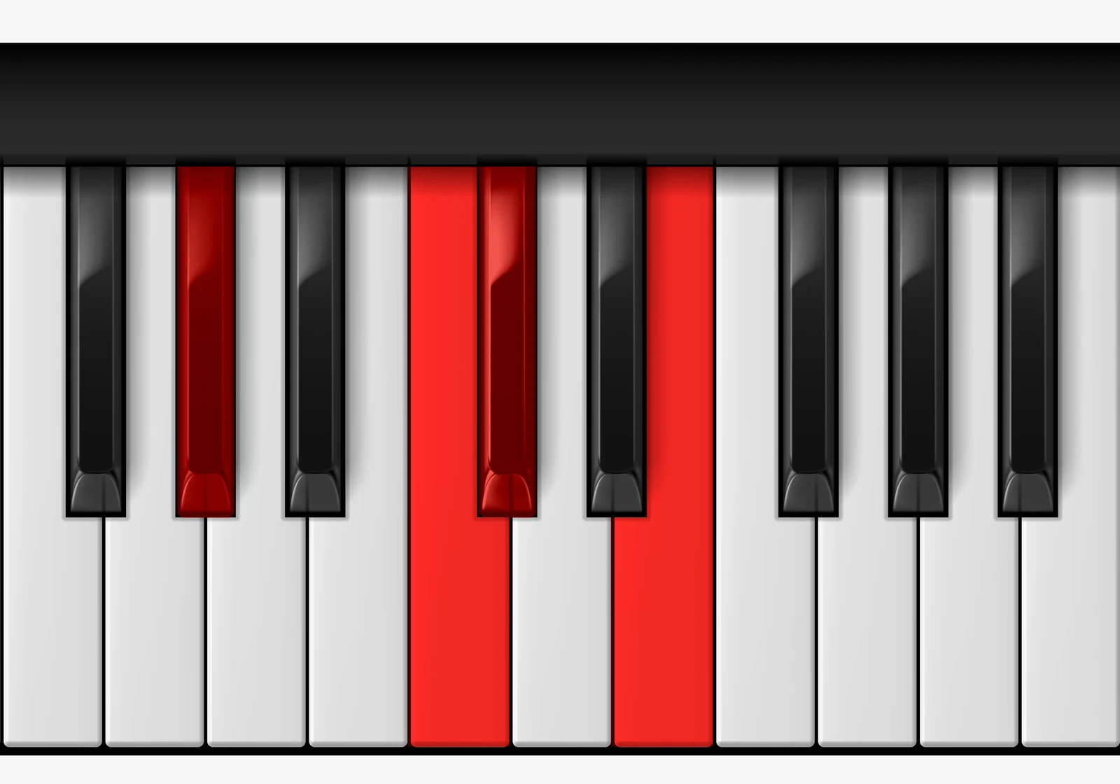 C# Minor Major 7th piano chord, 2nd inversion — G♯, B♯, C♯, E