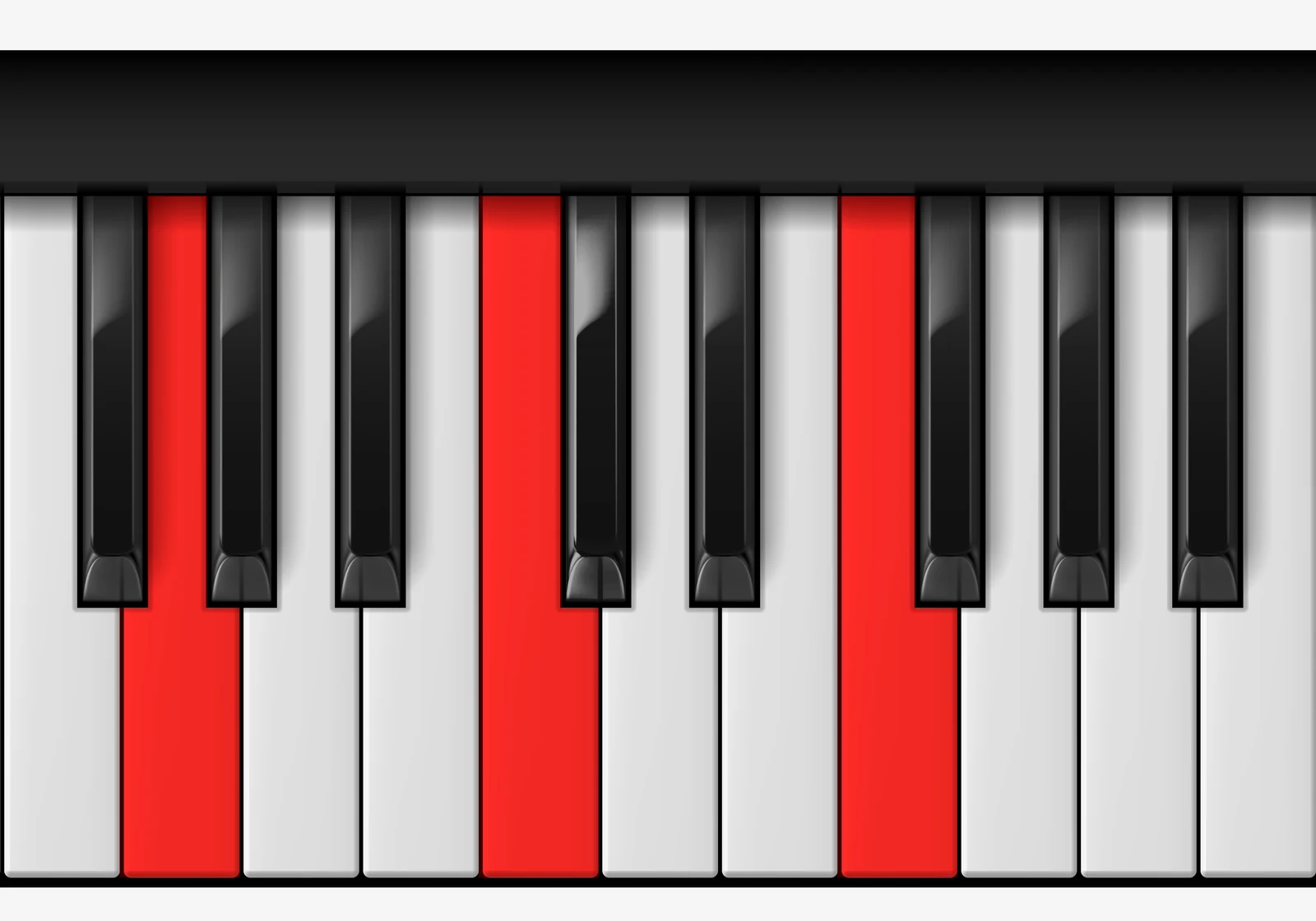 C Suspended 4th piano chord, 2nd inversion — G, C, F