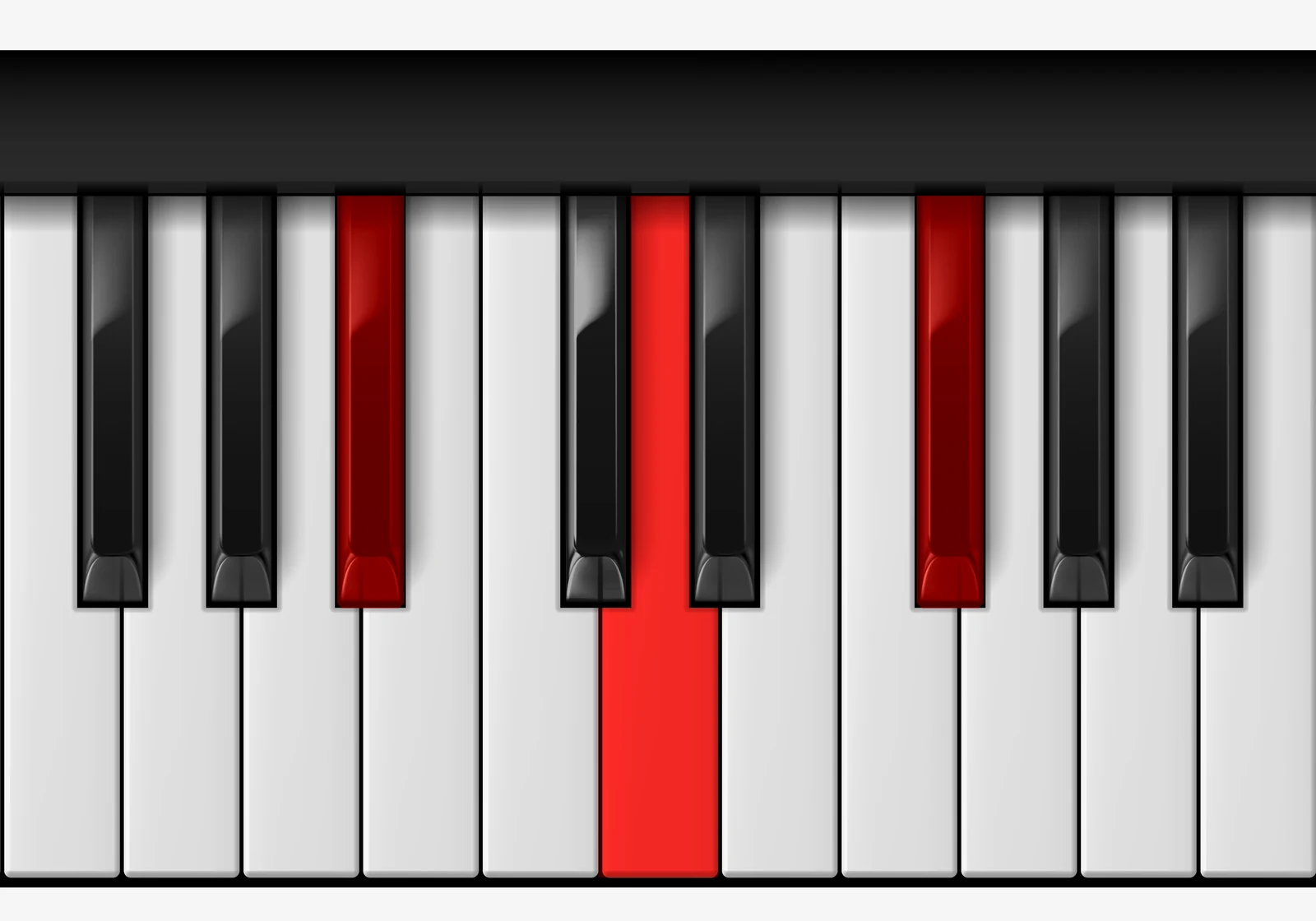 D Augmented piano chord, 2nd inversion — A♯, D, F♯