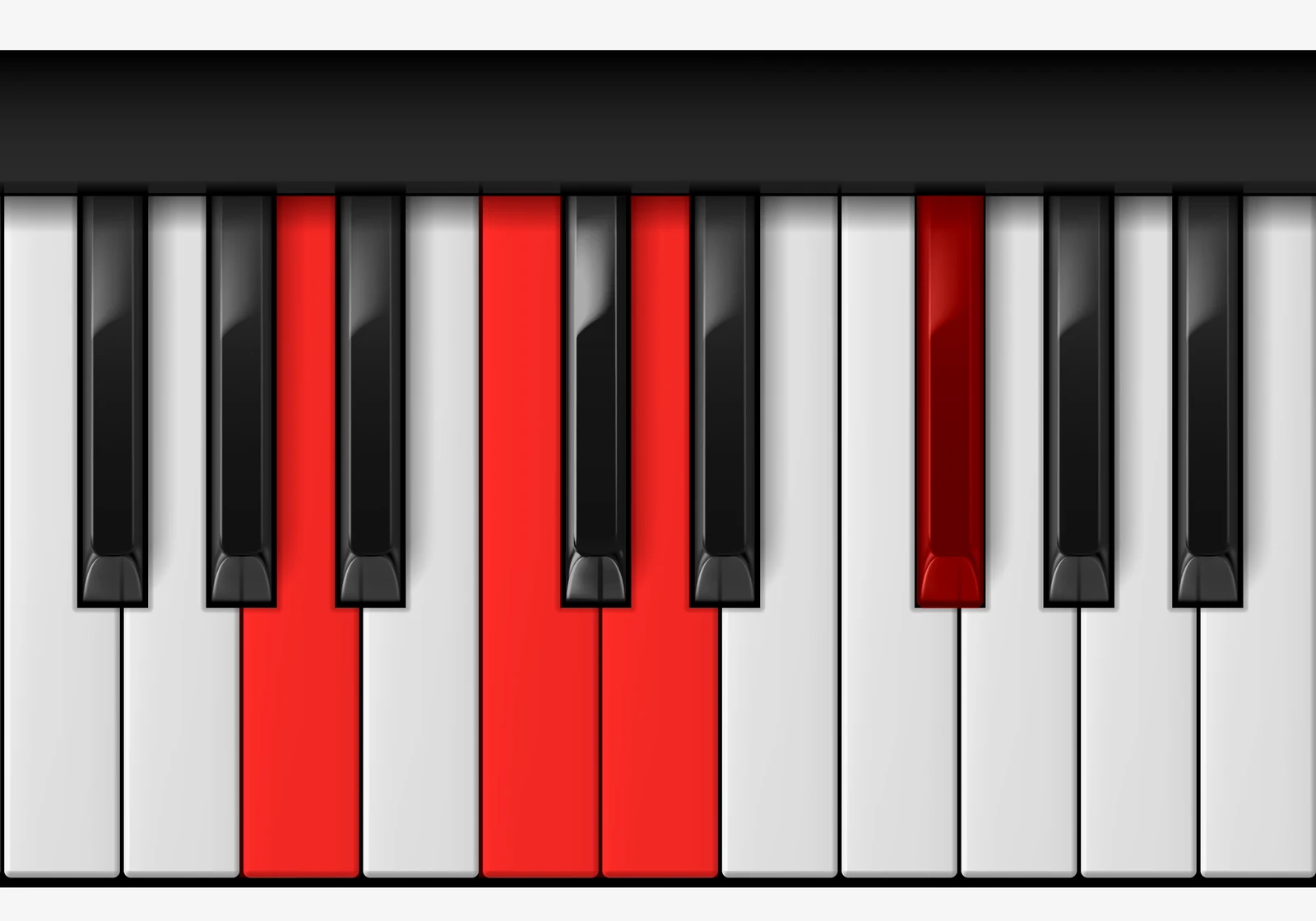 D Dominant 7th piano chord, 2nd inversion — A, C, D, F♯
