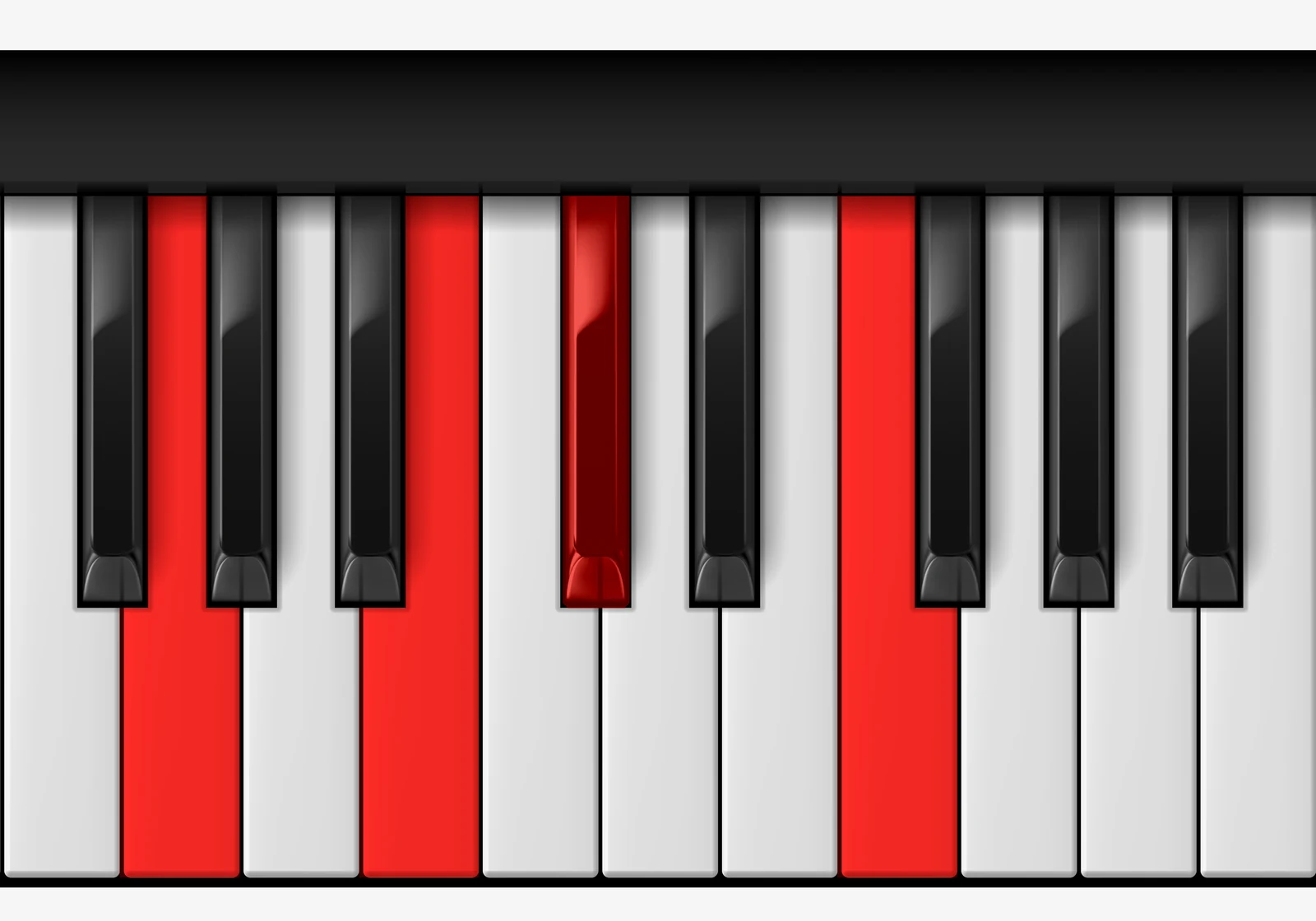 Db 7♭5 piano chord, 2nd inversion — A♭♭, C♭, D♭, F