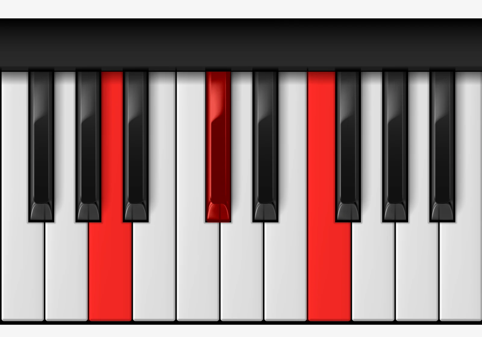 Db Augmented piano chord, 2nd inversion — A, D♭, F