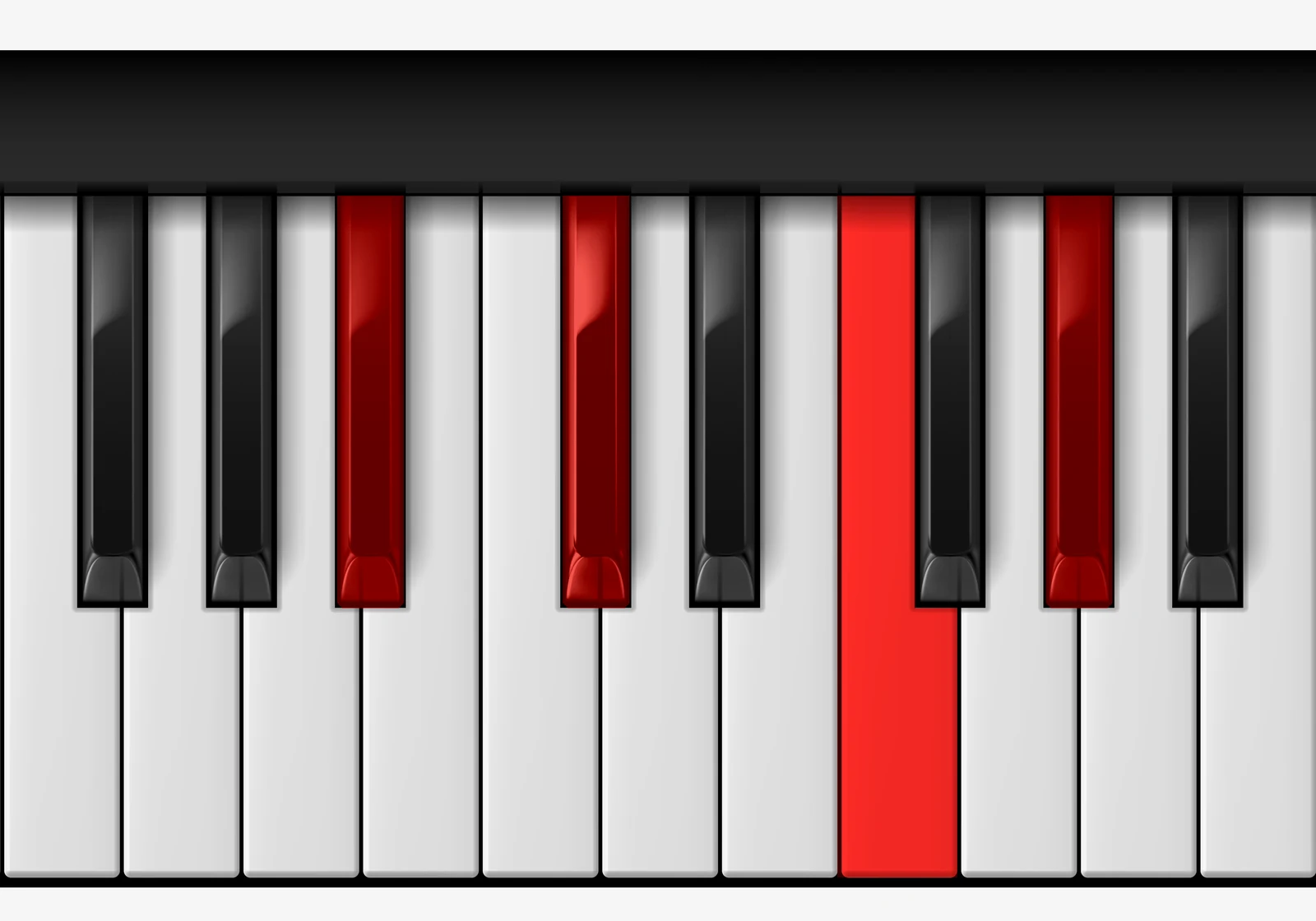 Db Major 6 piano chord, 3rd inversion — B♭, D♭, F, A♭