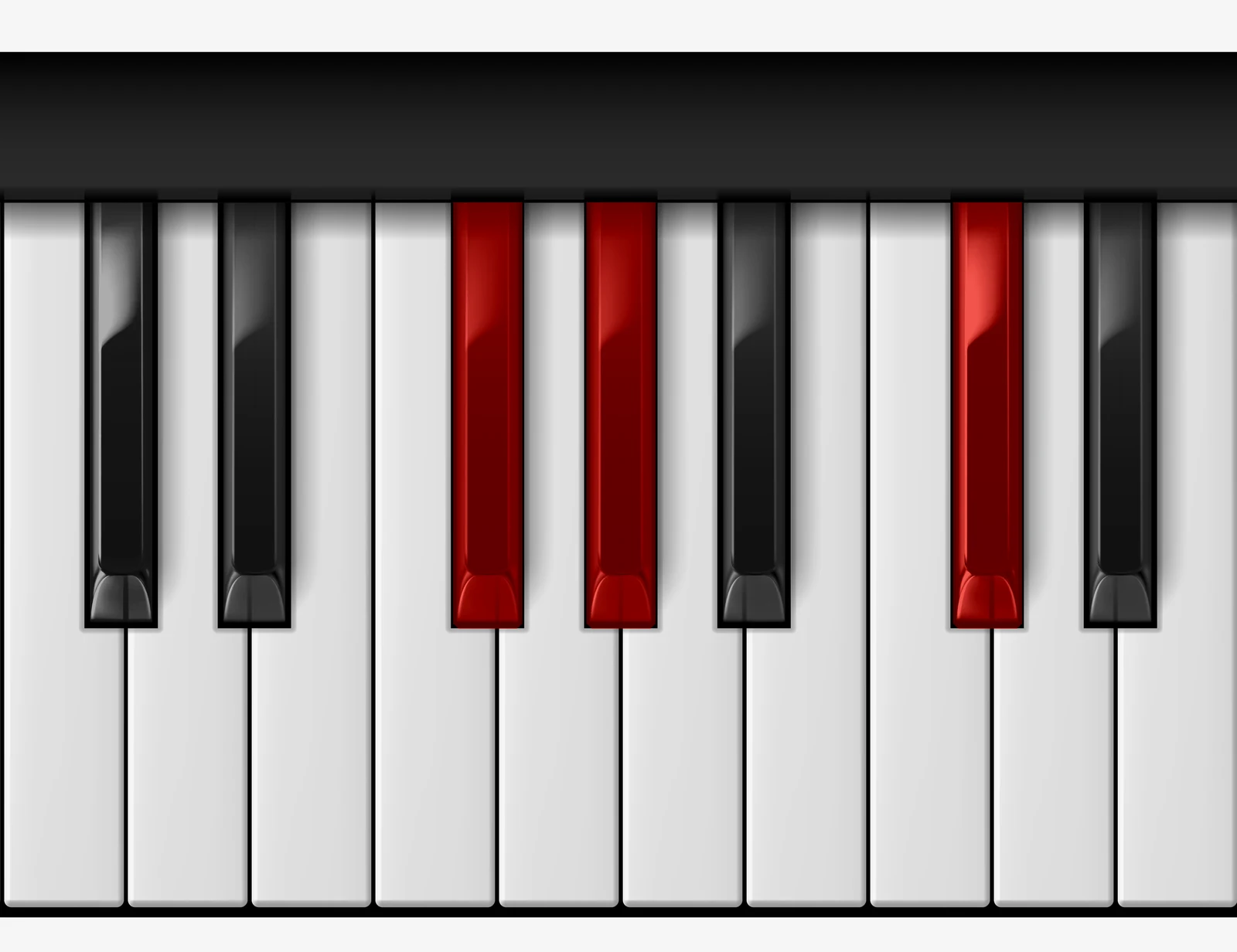 Db Suspended 4th piano chord, 1st inversion — G♭, A♭, D♭