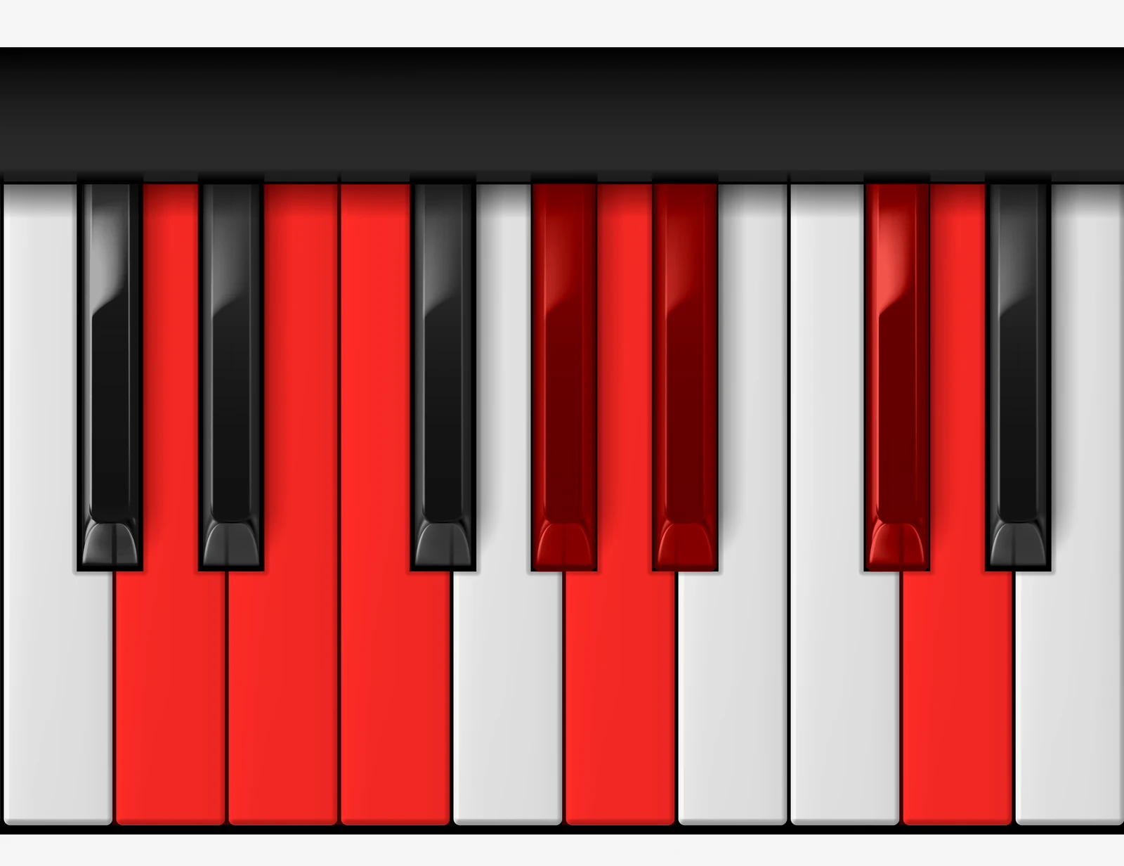 D Hungarian Minor Scale on piano — D, E, F, G#, A, Bb, C#, D