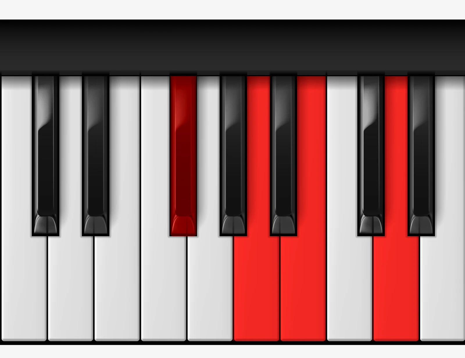 D Major 6 piano chord, 1st inversion — F♯, A, B, D