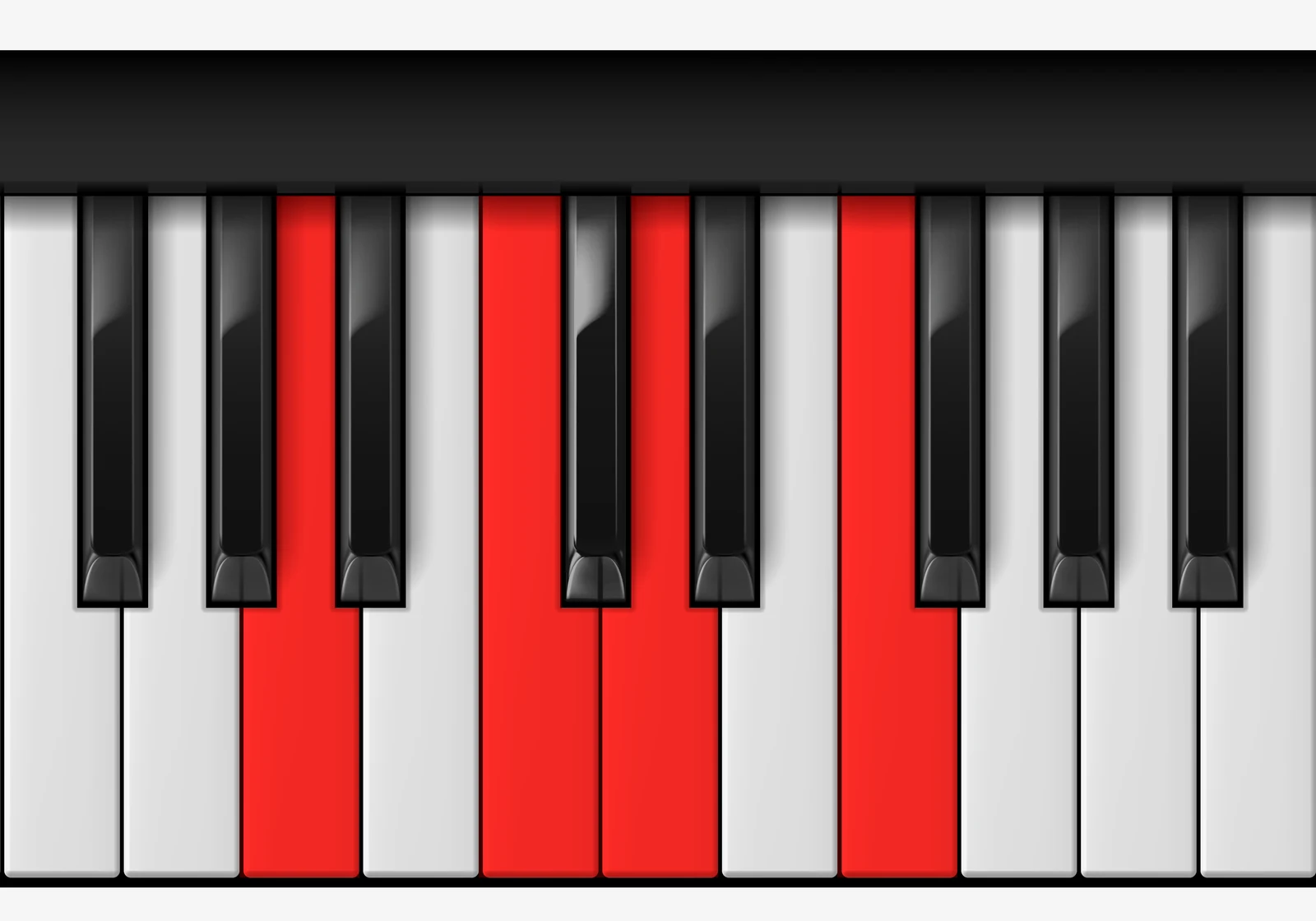 D Minor 7th piano chord, 2nd inversion — A, C, D, F