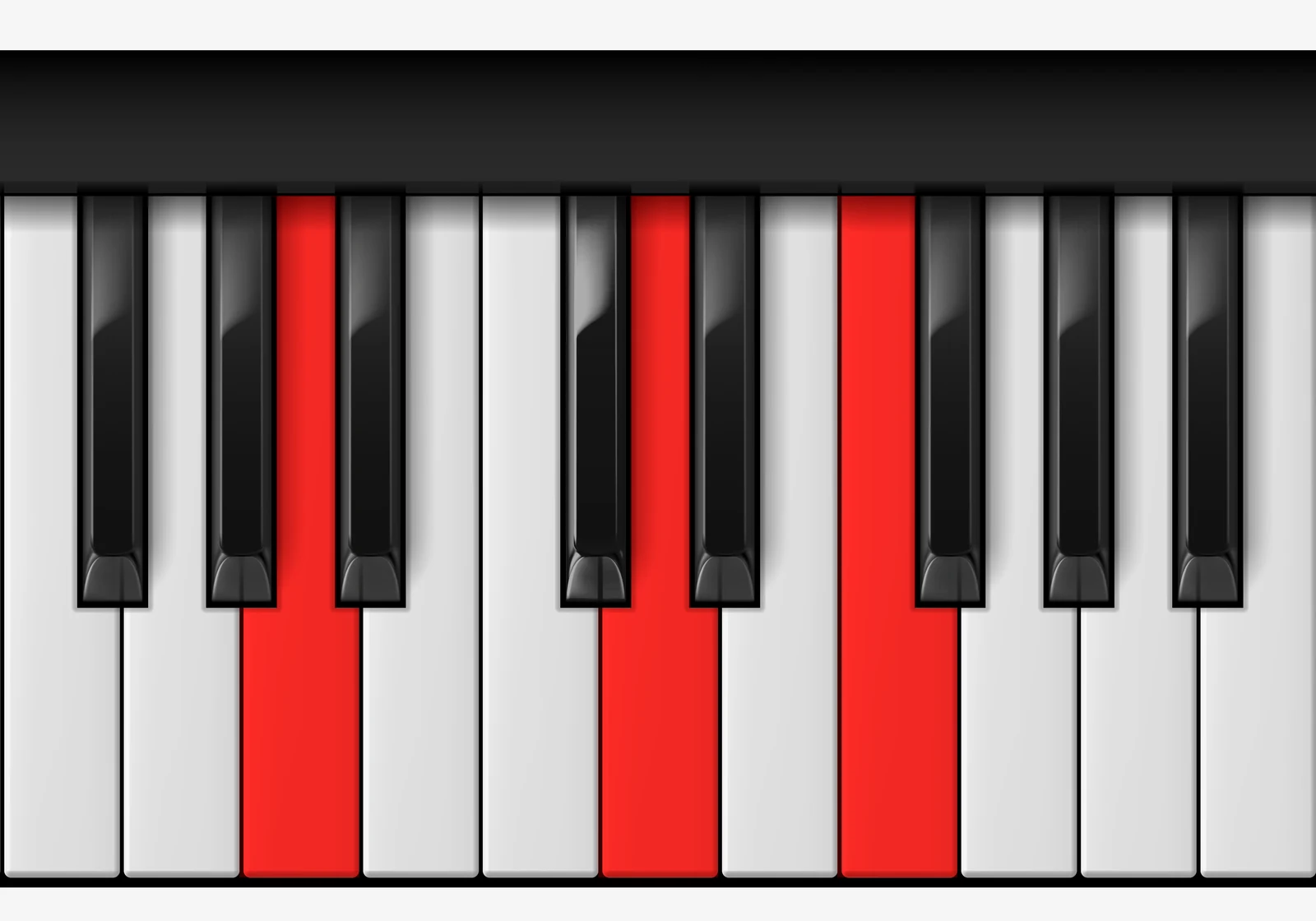 D Minor piano chord, 2nd inversion — A, D, F