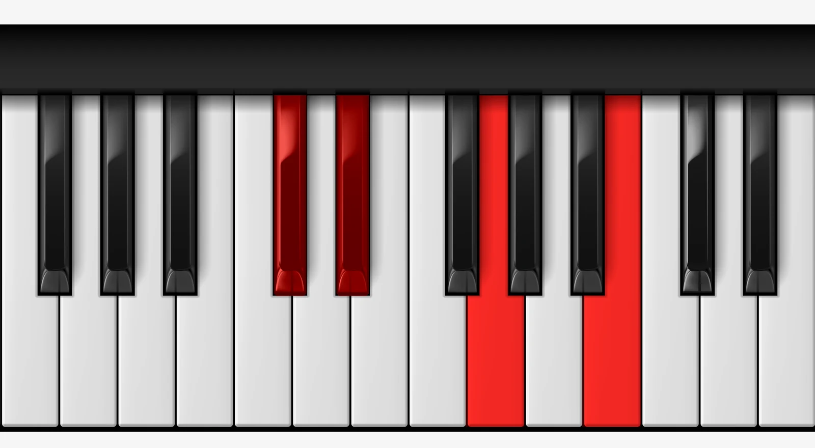 D# 7♯5 piano chord, 3rd inversion — C♯, D♯, Fx, Ax
