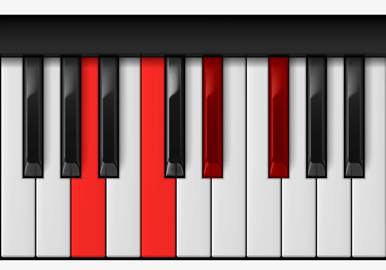 D# Diminished 7th piano chord, 2nd inversion — A, C, D♯, F♯
