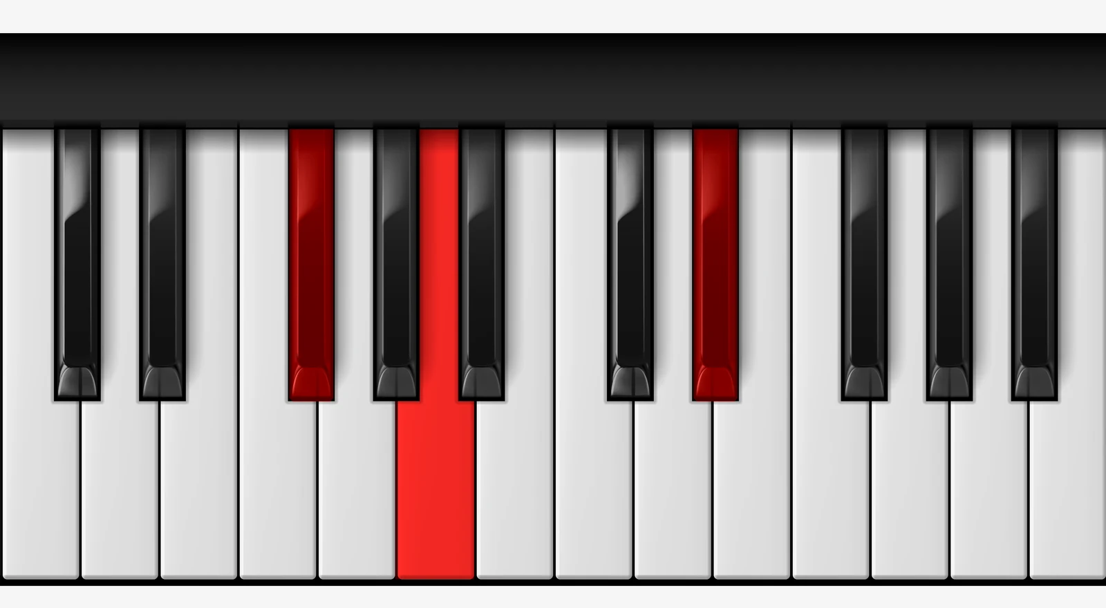 D# Diminished piano chord, 1st inversion — F♯, A, D♯