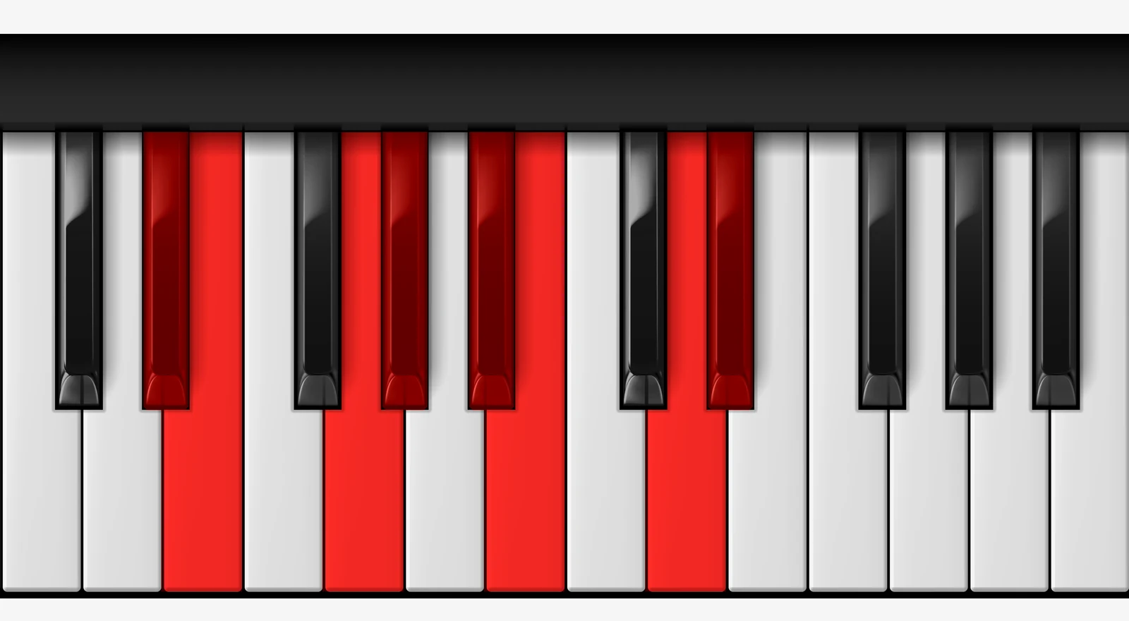 D# Double Harmonic Scale on piano — D#, E, Fx, G#, A#, B, Cx, D#