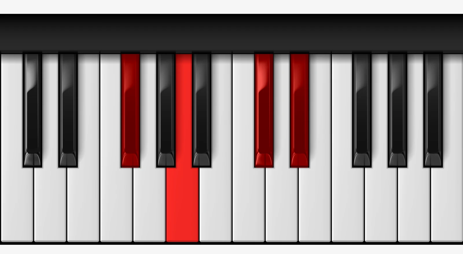 D# Half Diminished piano chord, 1st inversion — F♯, A, C♯, D♯