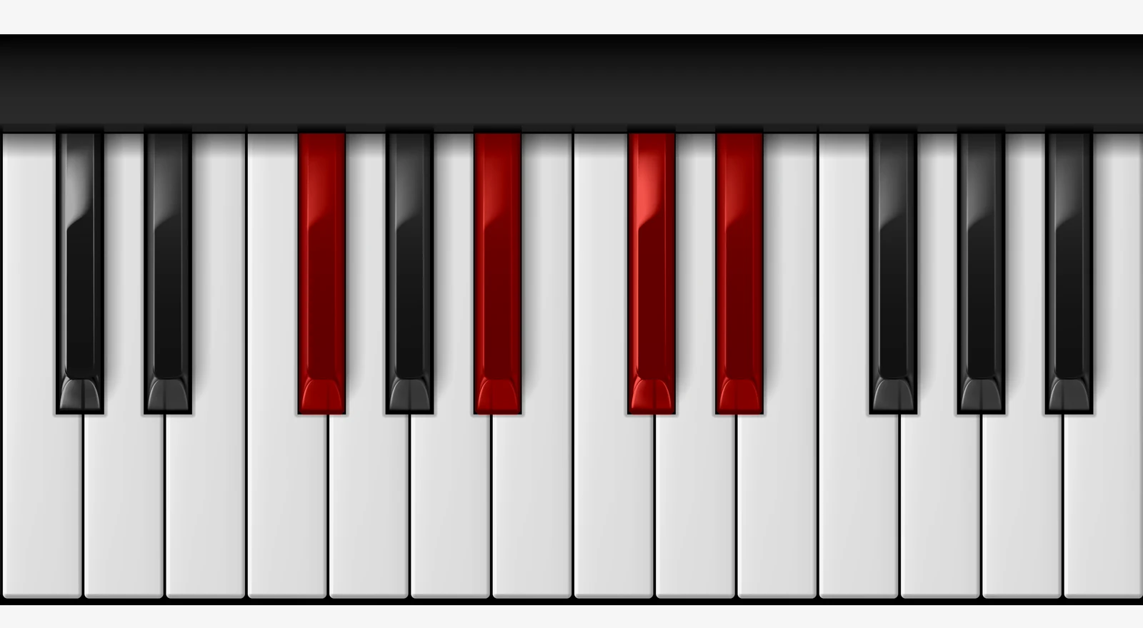 D# Minor 7th piano chord, 1st inversion — F♯, A♯, C♯, D♯