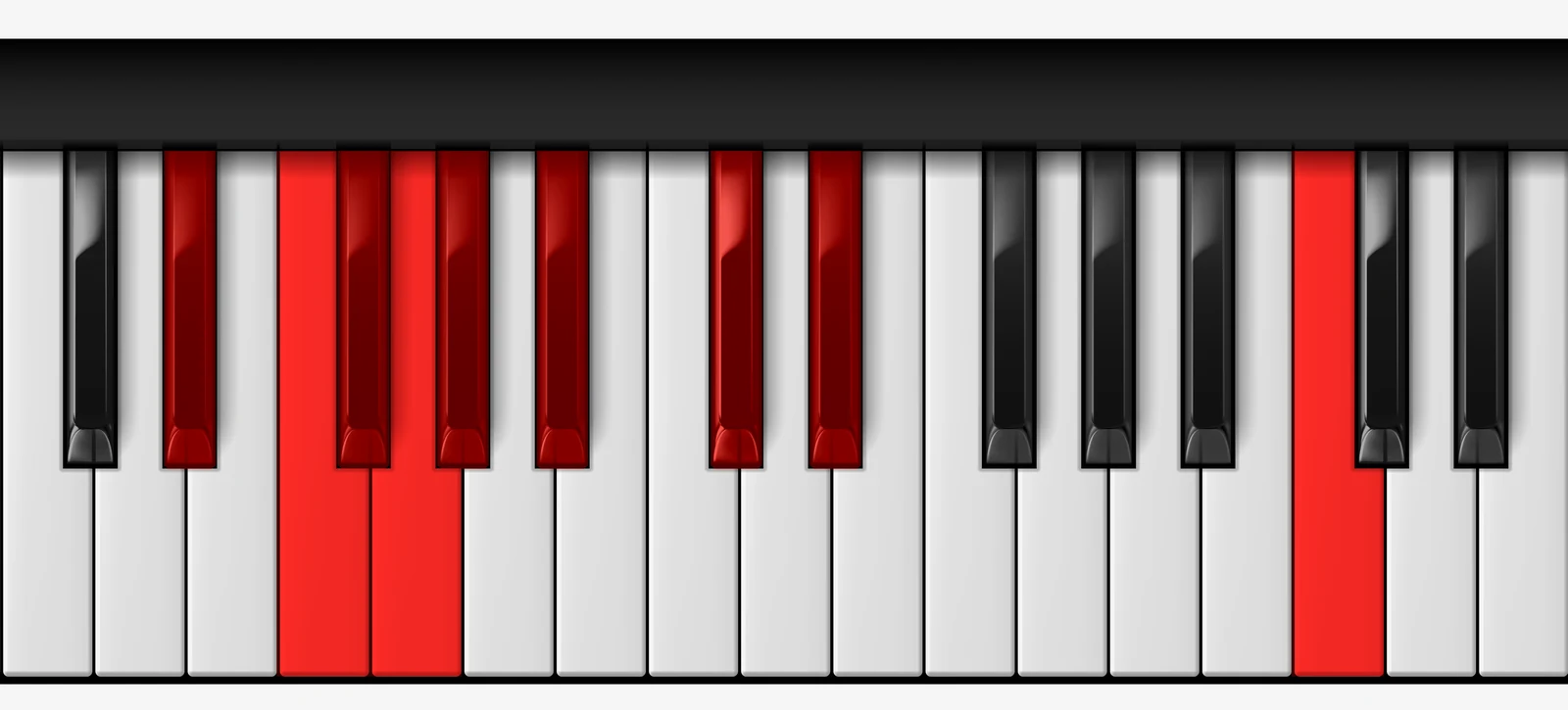 D# Minor Bebop Scale on piano — D#, E#, F#, Fx, G#, A#, B#, C#, D#