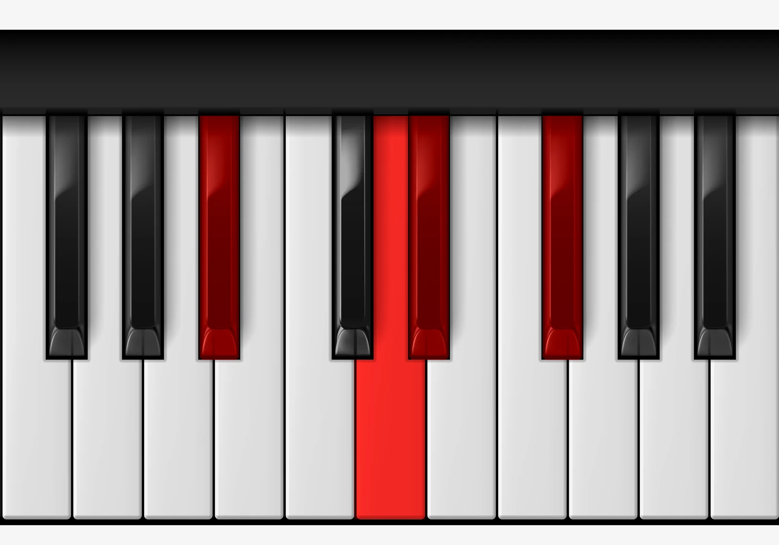 D# Minor Major 7th piano chord, 2nd inversion — A♯, Cx, D♯, F♯