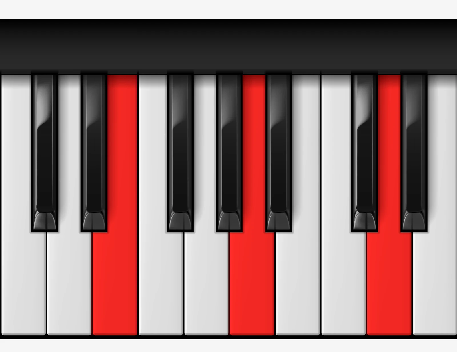 D Suspended 2nd piano chord, 1st inversion — E, A, D