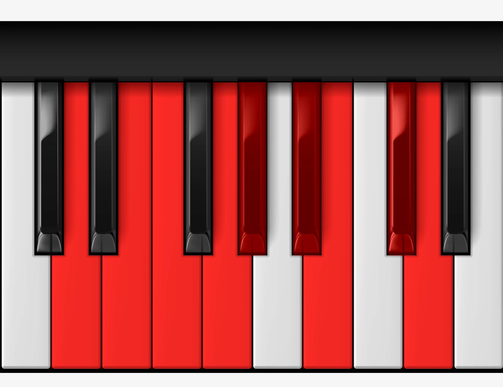D Whole-Half Diminished Scale on piano — D, E, F, G, Ab, Bb, B, C#, D