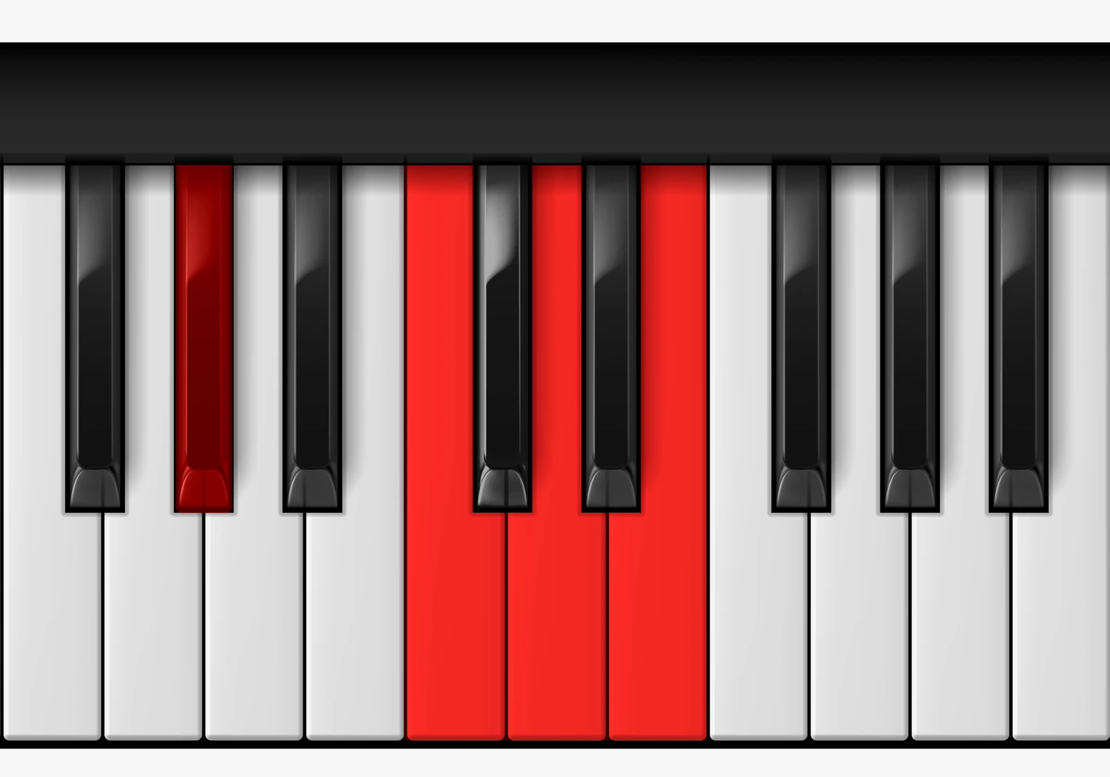 E Augmented 7th piano chord, 1st inversion — G♯, B♯, D, E