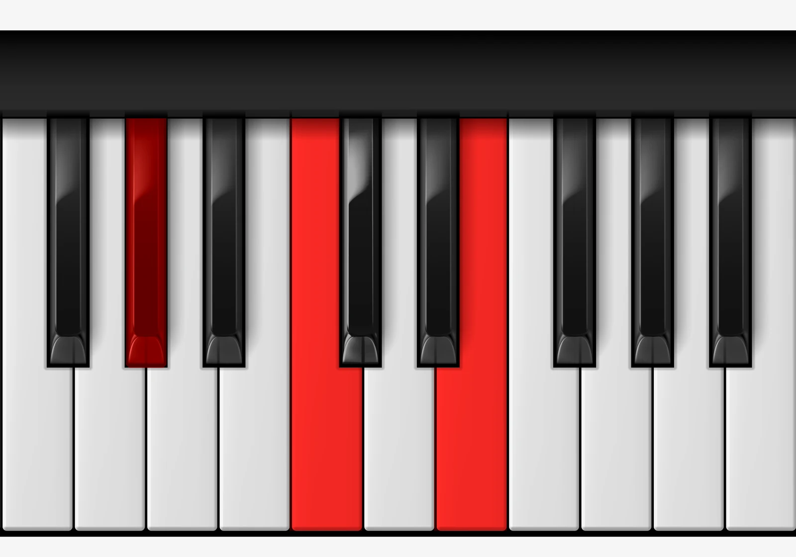 E Augmented piano chord, 1st inversion — G♯, B♯, E