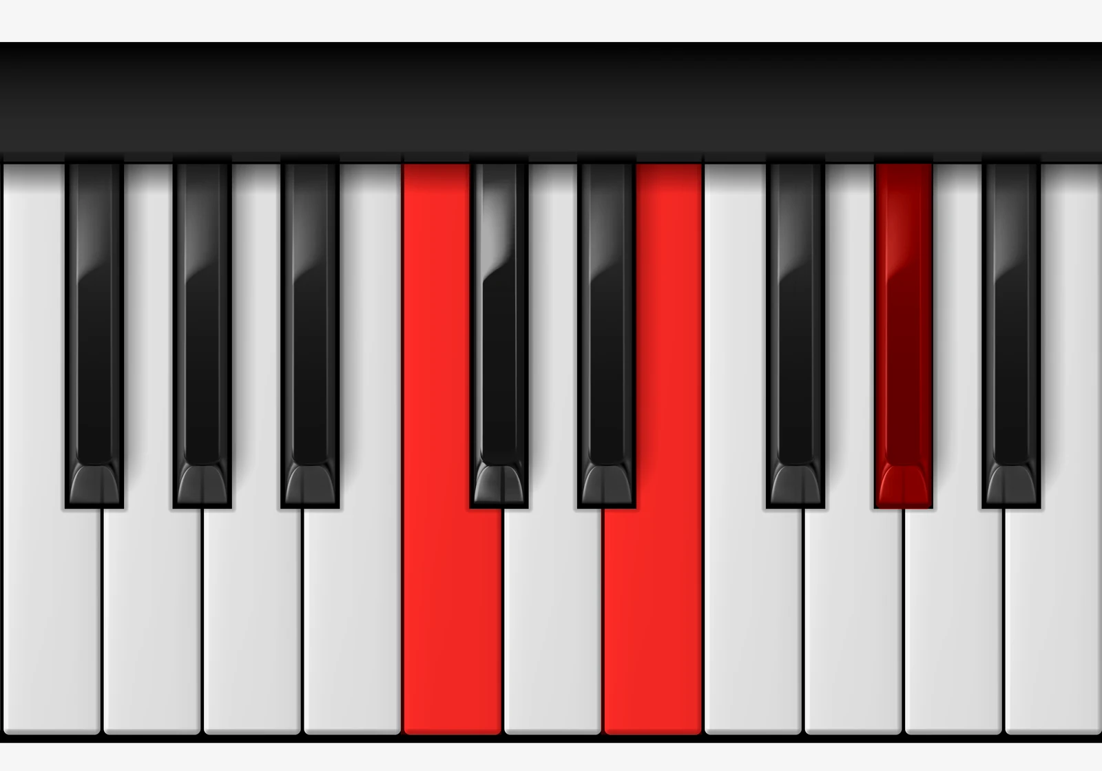 E Augmented piano chord, 2nd inversion — B♯, E, G♯
