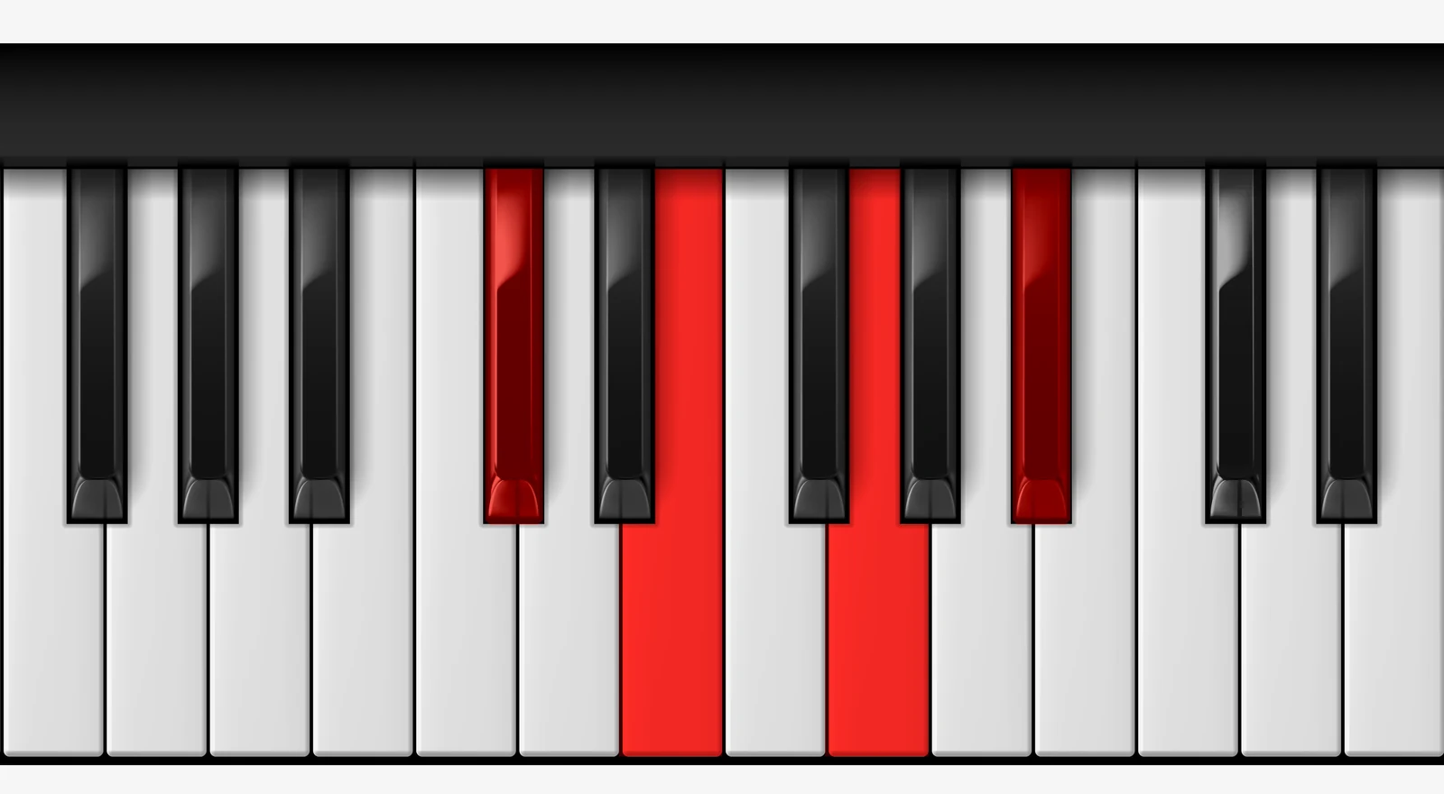 E Diminished 7th piano chord, 3rd inversion — D♭, E, G, B♭