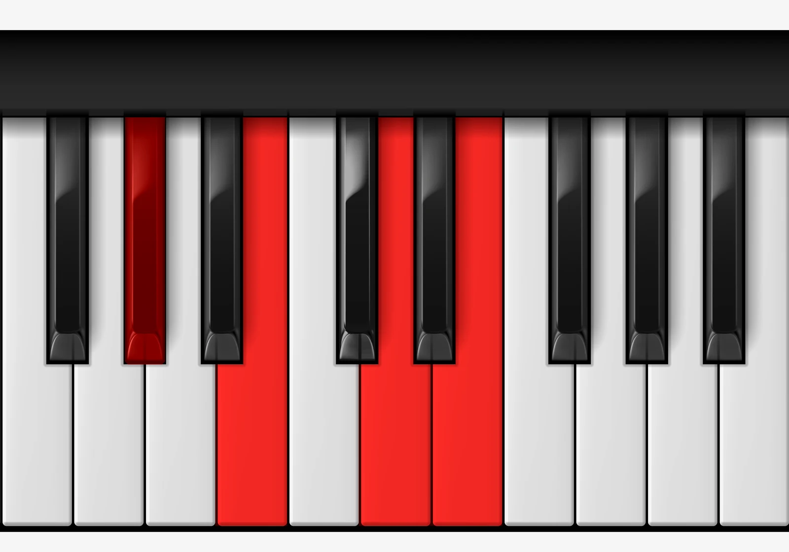 E Dominant 7th piano chord, 1st inversion — G♯, B, D, E