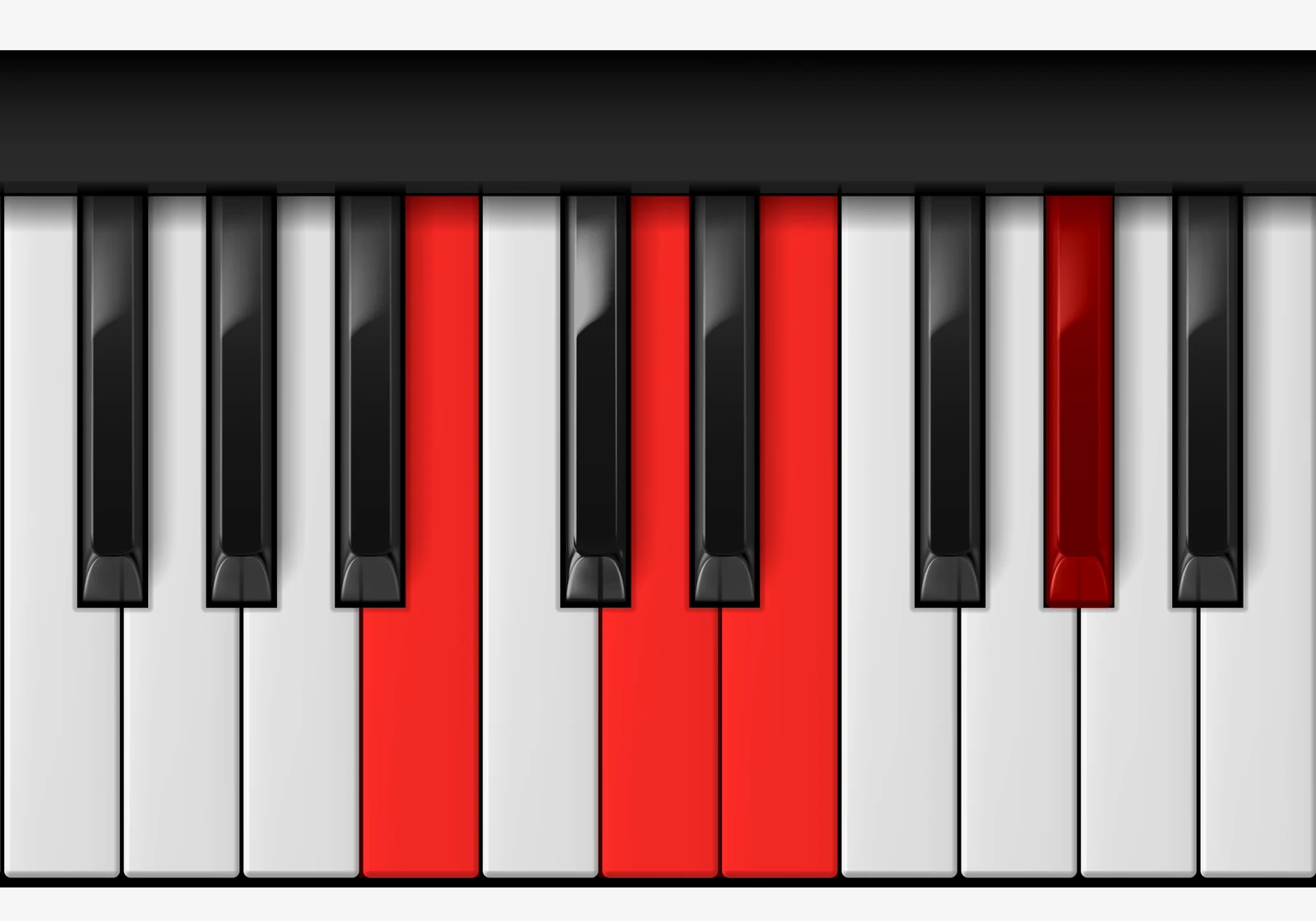 E Dominant 7th piano chord, 2nd inversion — B, D, E, G♯