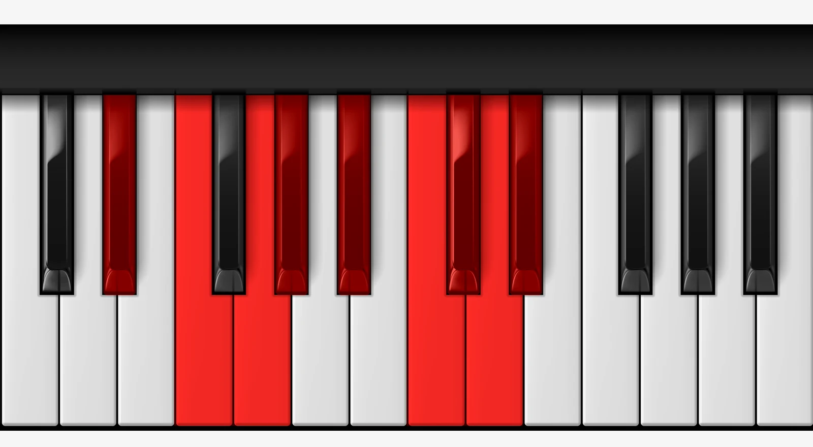 Eb Dominant Bebop Scale on piano — Eb, F, G, Ab, Bb, C, Db, D, Eb