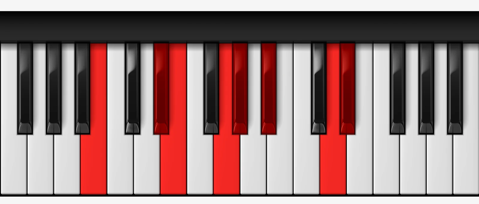 Eb Double Harmonic Scale on piano — Eb, Fb, G, Ab, Bb, Cb, D, Eb