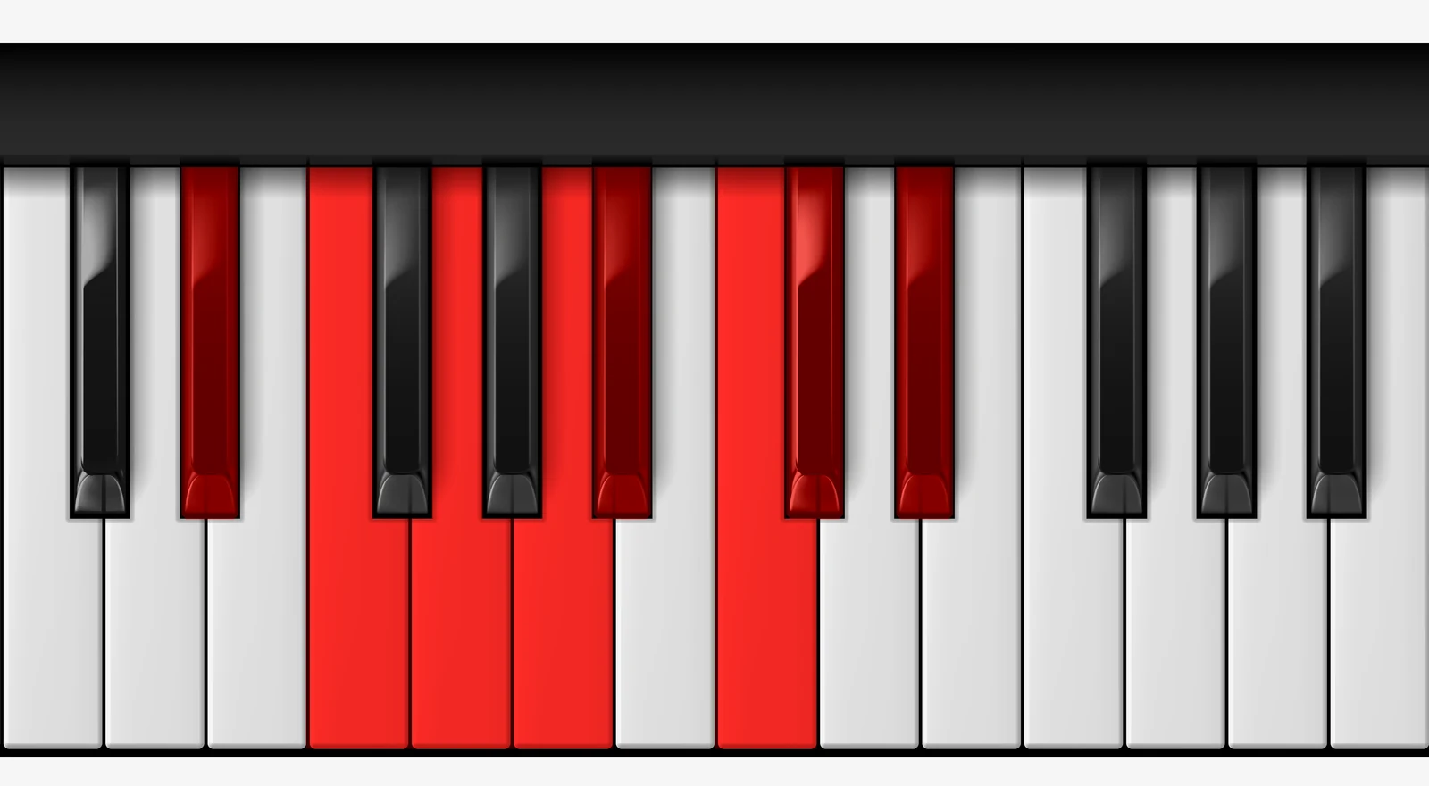 Eb Lydian Dominant Scale on piano — Eb, F, G, A, Bb, C, Db, Eb