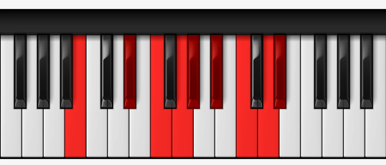 Eb Major Bebop Scale on piano — Eb, F, G, Ab, Bb, Cb, C, D, Eb