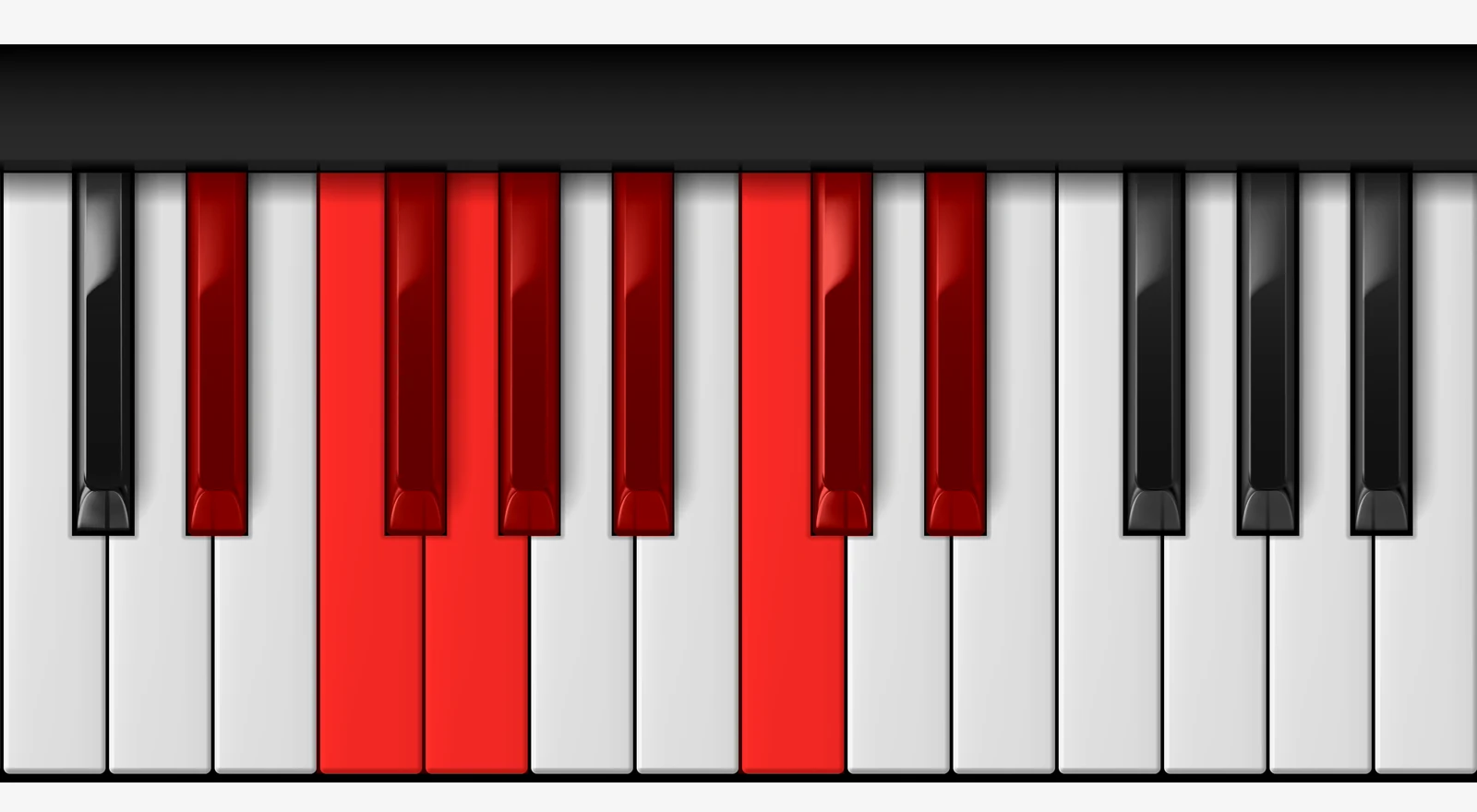 Eb Minor Bebop Scale on piano — Eb, F, Gb, G, Ab, Bb, C, Db, Eb