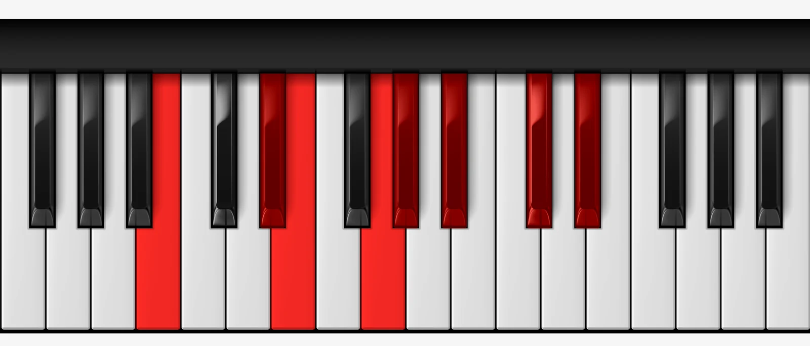 Eb Phrygian Dominant Scale on piano — Eb, Fb, G, Ab, Bb, Cb, Db, Eb
