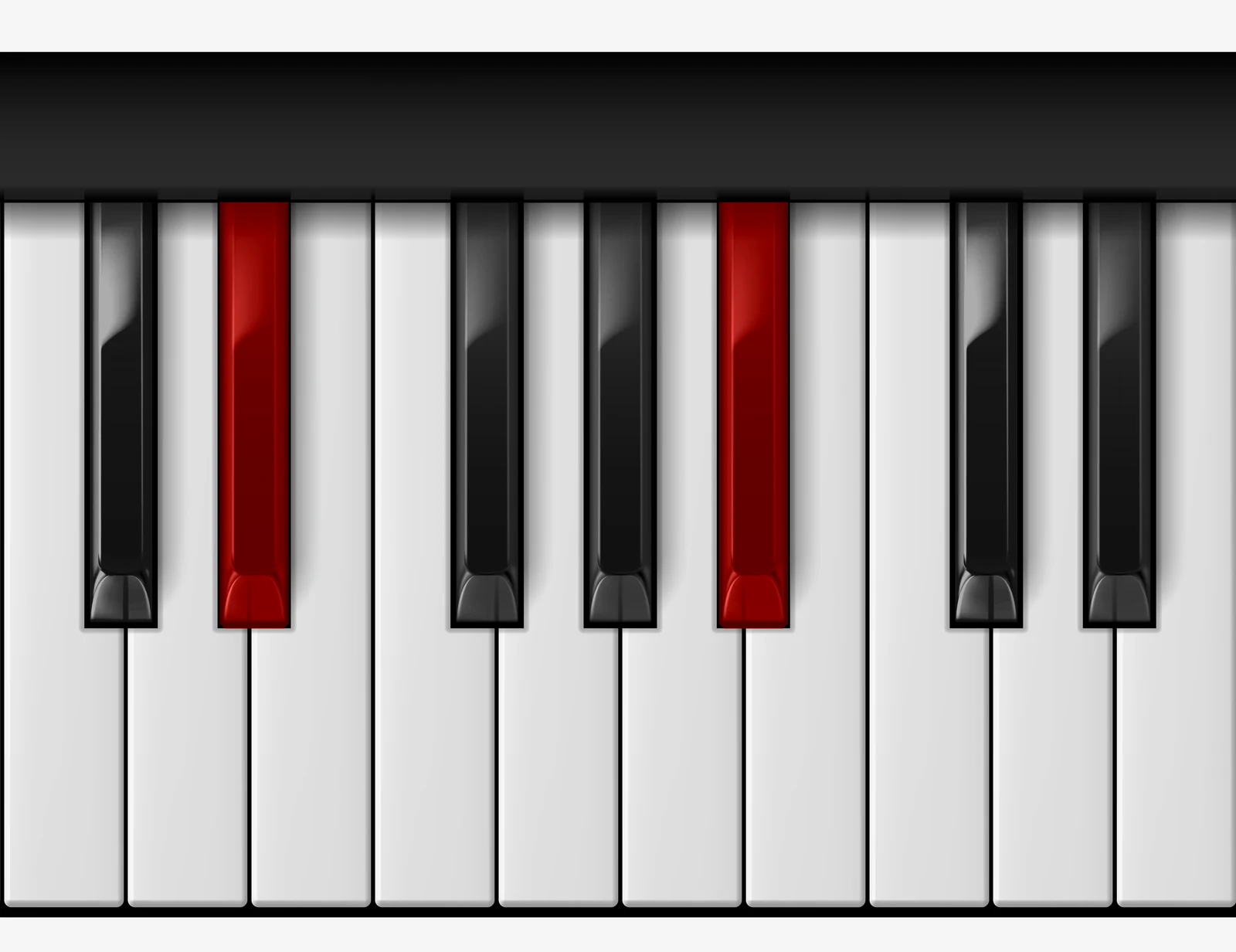 Eb Power piano chord, root position — Eb, Bb
