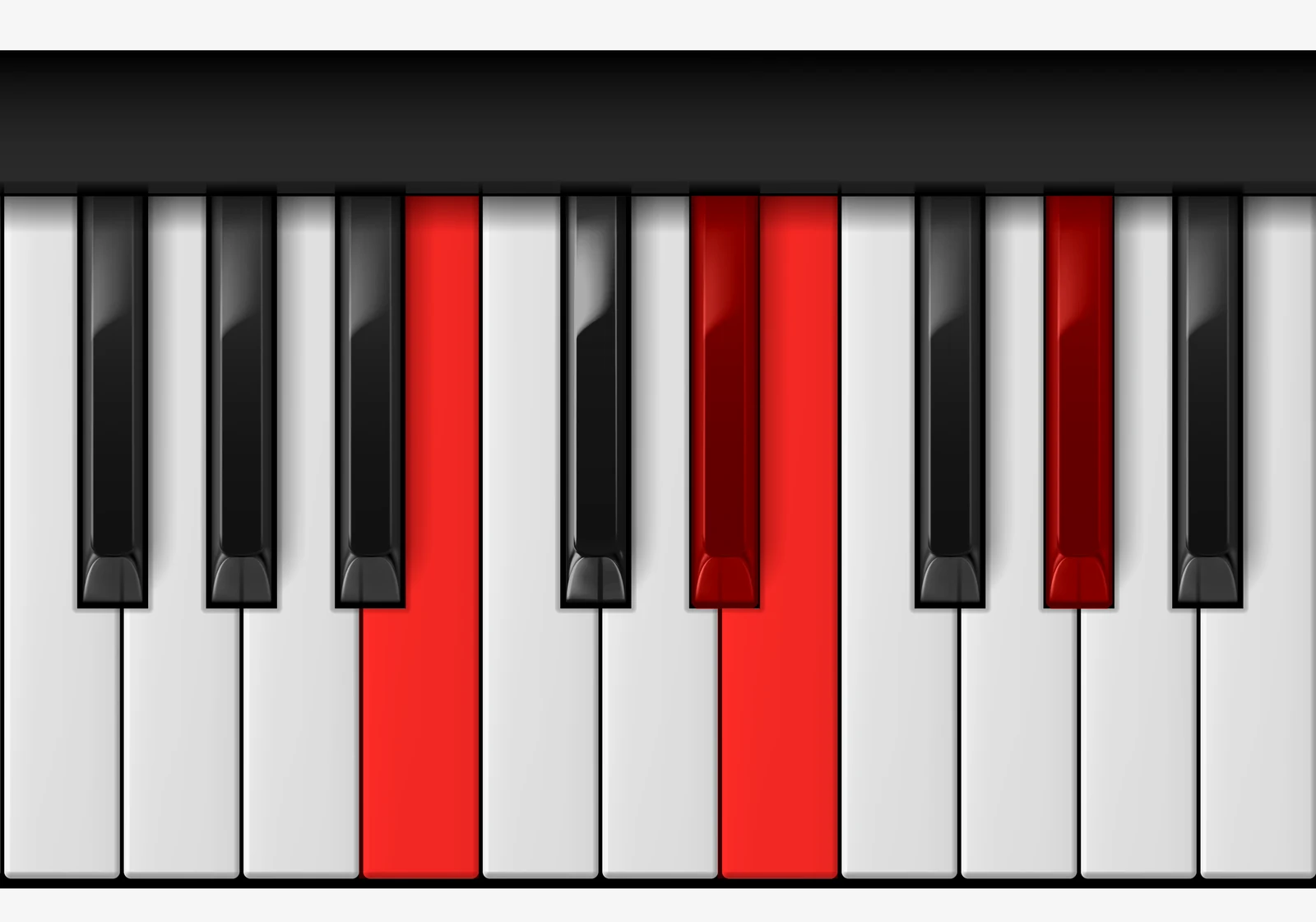 E Major 7th piano chord, 2nd inversion — B, D♯, E, G♯