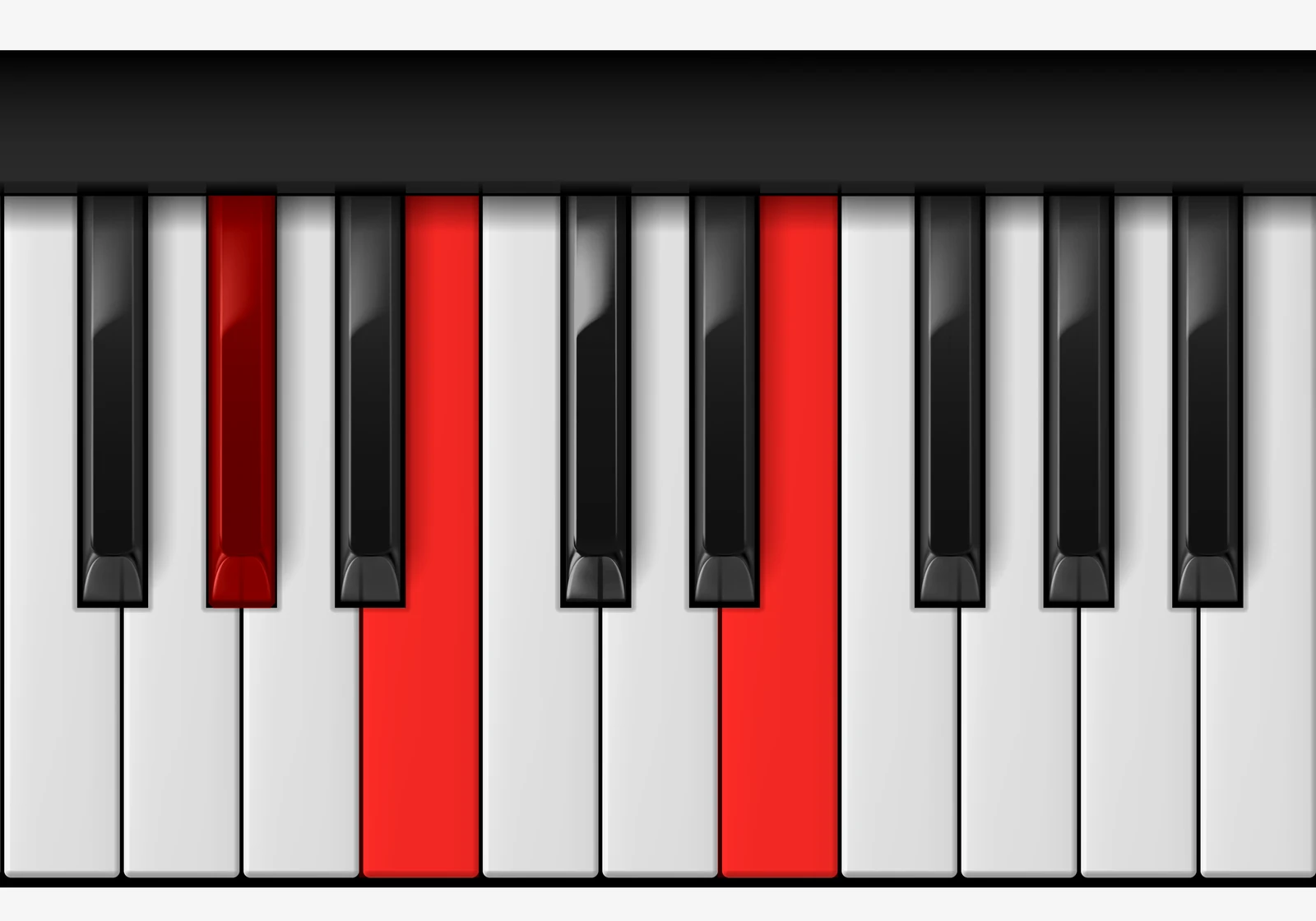 E Major piano chord, 1st inversion — G♯, B, E