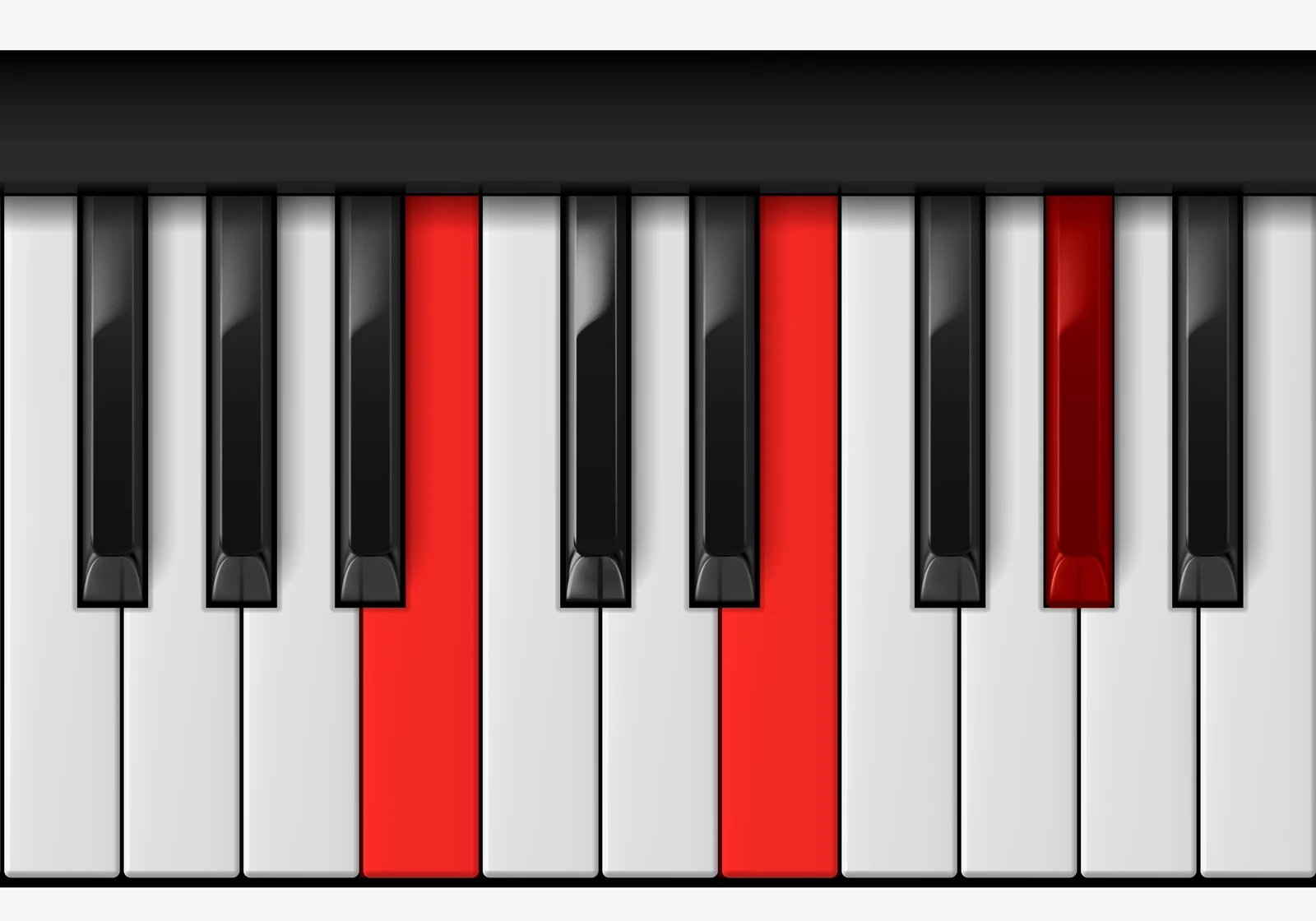 E Major piano chord, 2nd inversion — B, E, G♯