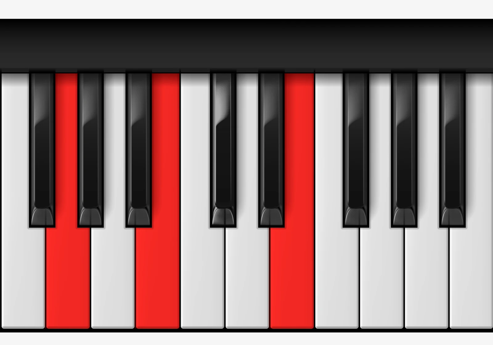 E Minor piano chord, 1st inversion — G, B, E