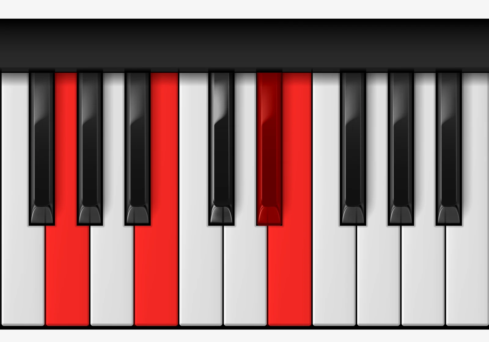 E Minor Major 7th piano chord, 1st inversion — G, B, D♯, E