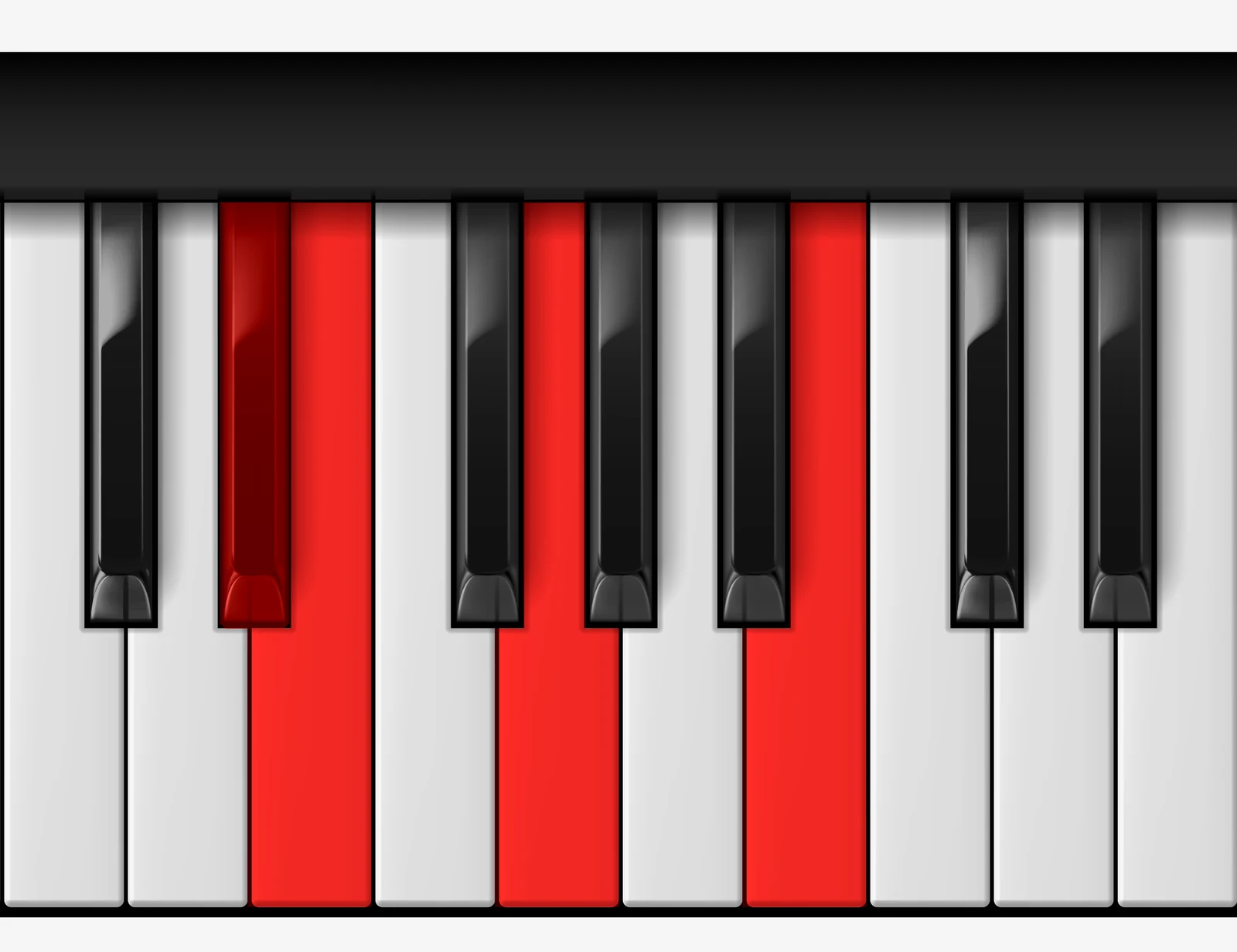 E Minor Major 7th piano chord, 3rd inversion — D♯, E, G, B