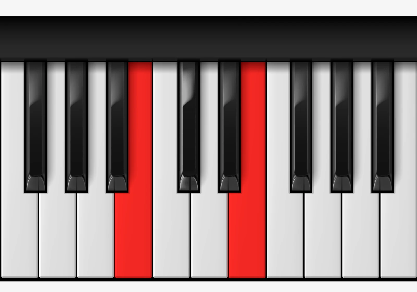 E Power piano chord, 1st inversion — B, E