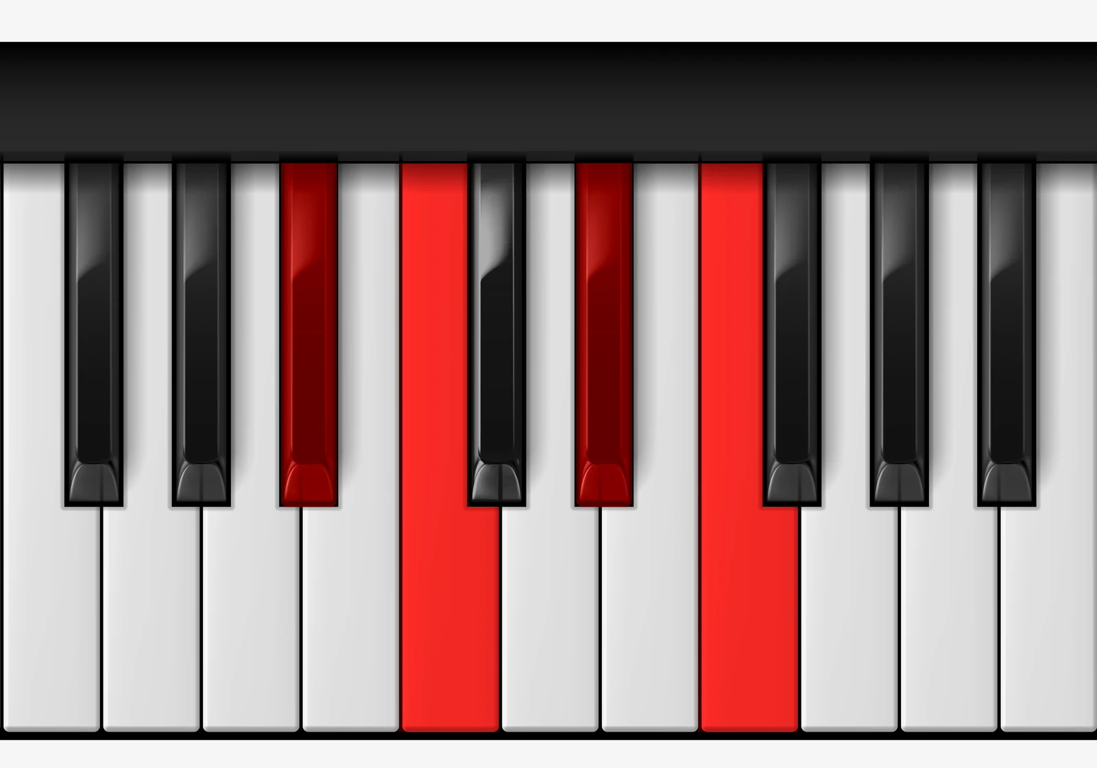 F 7sus4 piano chord, 1st inversion — B♭, C, E♭, F